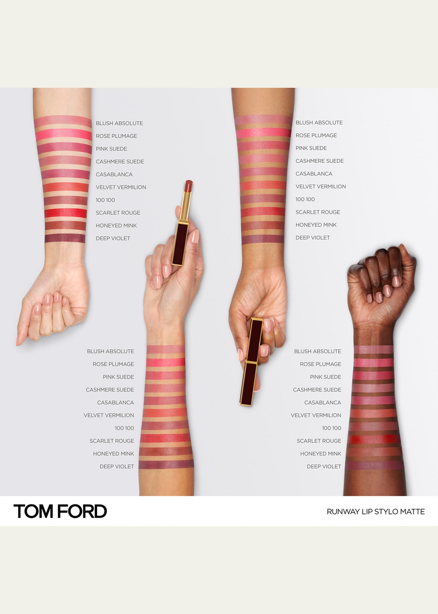 TOM FORD Runway Stylo Matte Lipstick, Shade 100 - Bergdorf Goodman