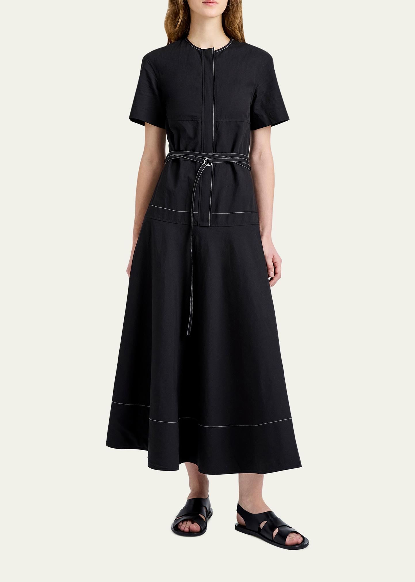 Proenza Schouler White Label Elizabeth Belted Midi Dress