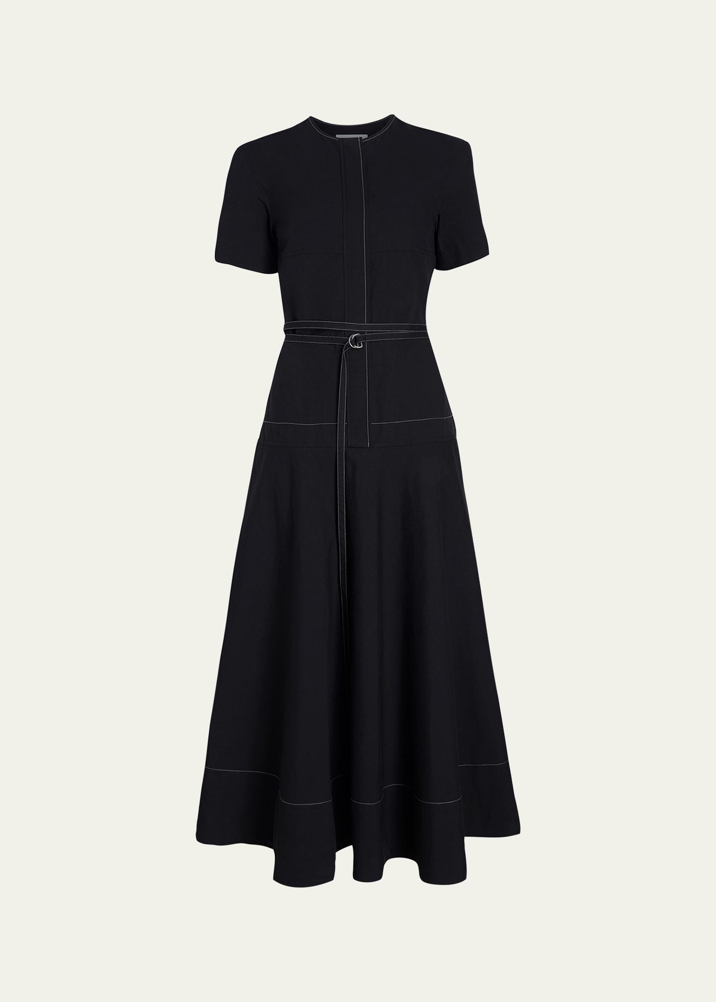 Proenza Schouler White Label Elizabeth Belted Midi Dress