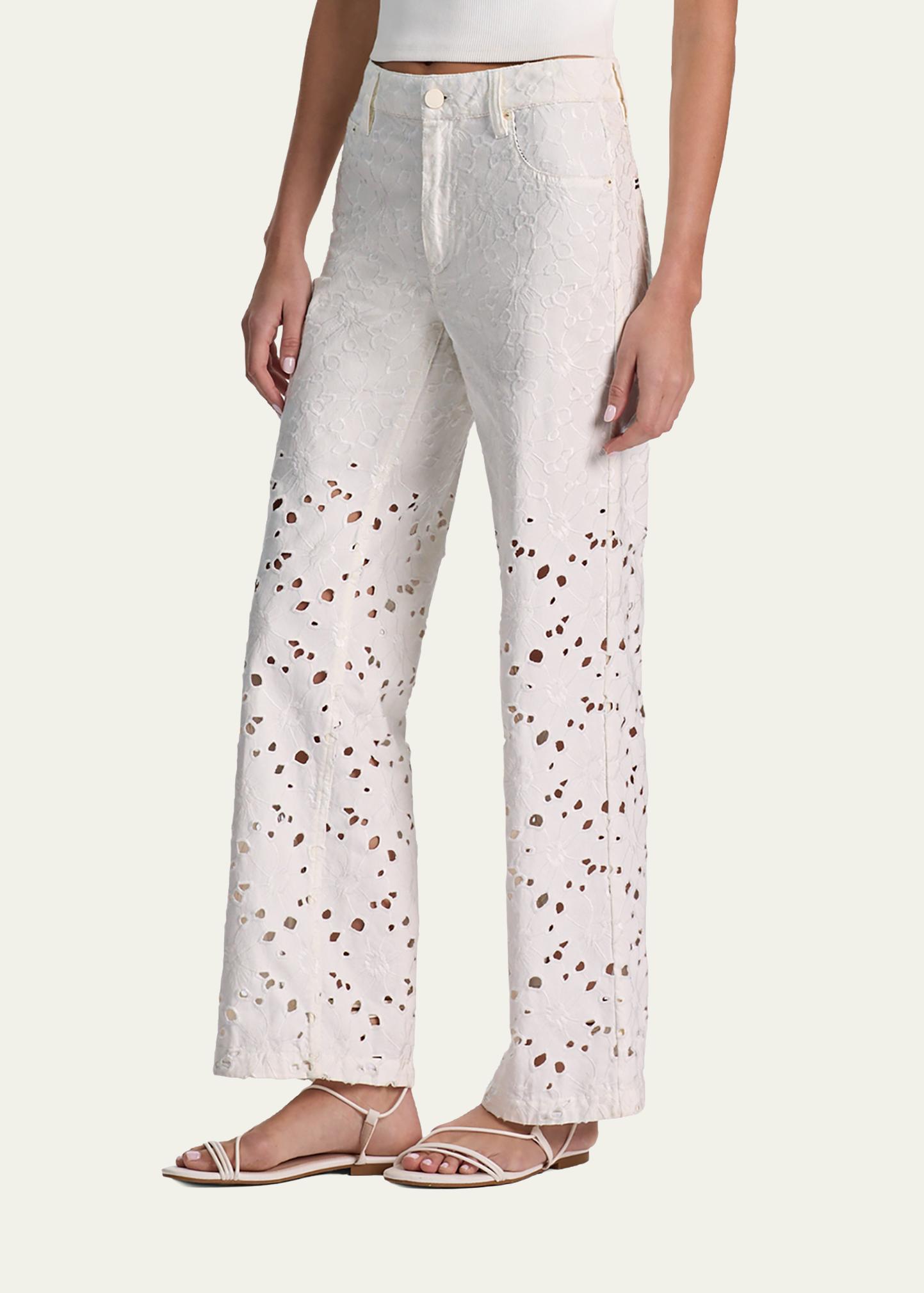 ALICE + OLIVIA Chic Laser-Cut Jeans - Bergdorf Goodman