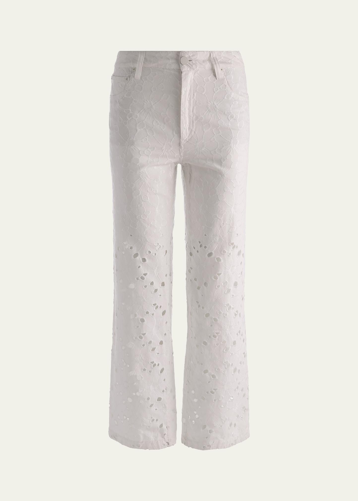 ALICE + OLIVIA Chic Laser-Cut Jeans - Bergdorf Goodman