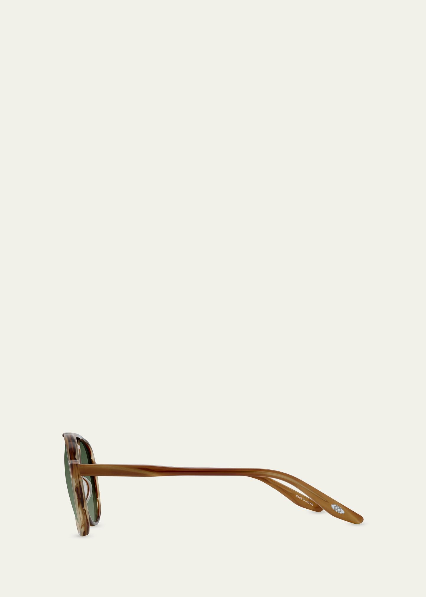 Barton Perreira Hartmann 55mm Acetate Aviator Sunglasses