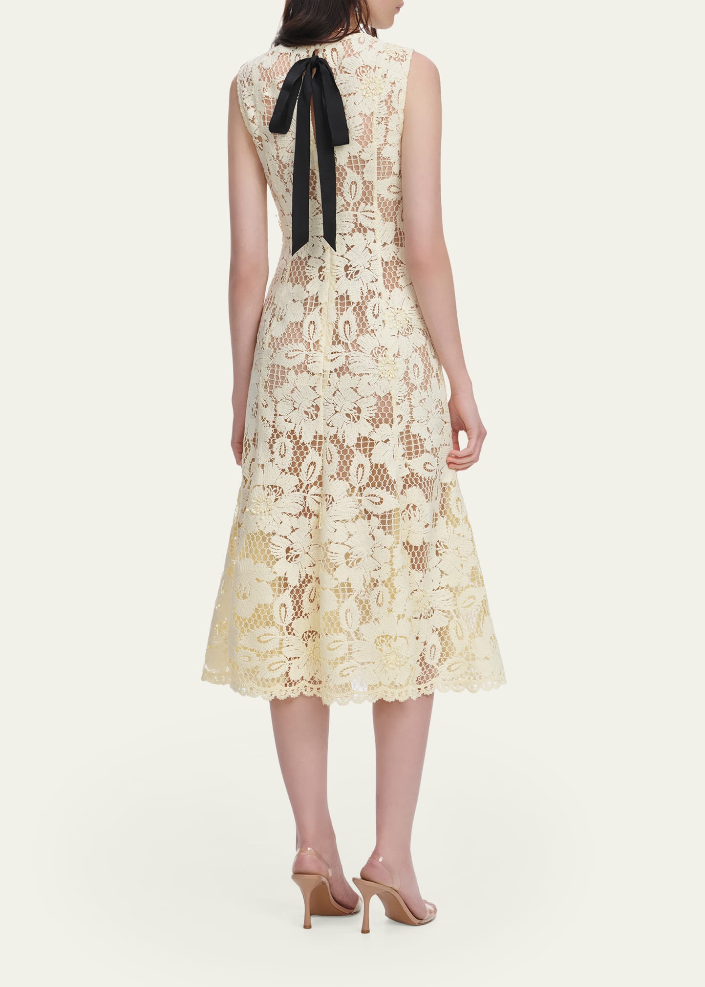 Self-Portrait Crochet Lace Midi Dress - Bergdorf Goodman