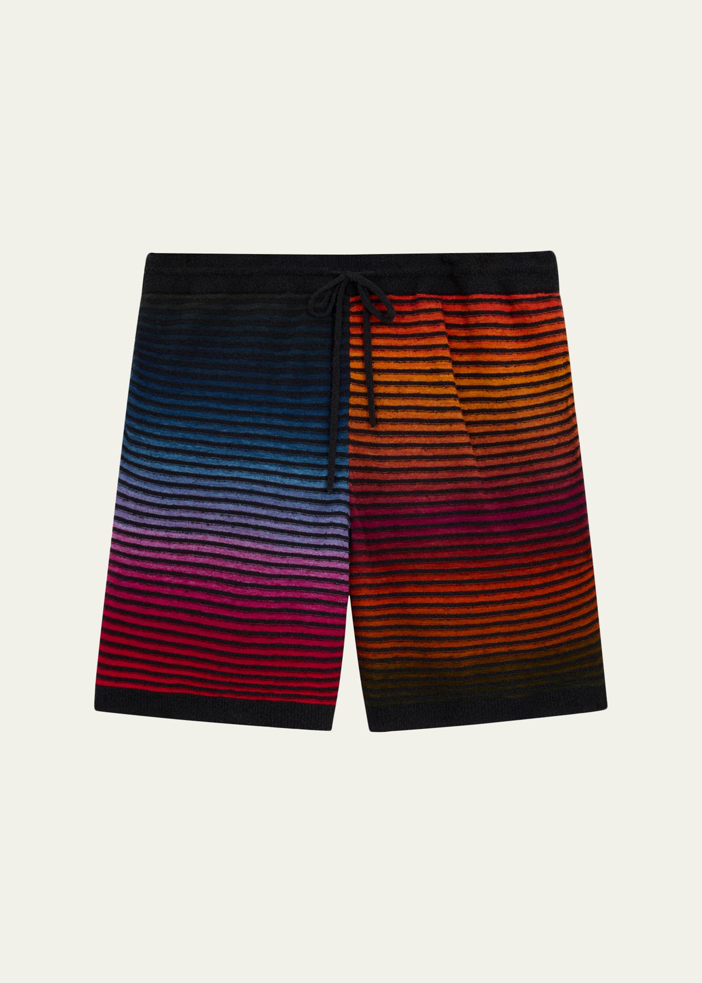 LOEWE x Paula's Ibiza Men's Multi-Stripe Knit Shorts - Bergdorf