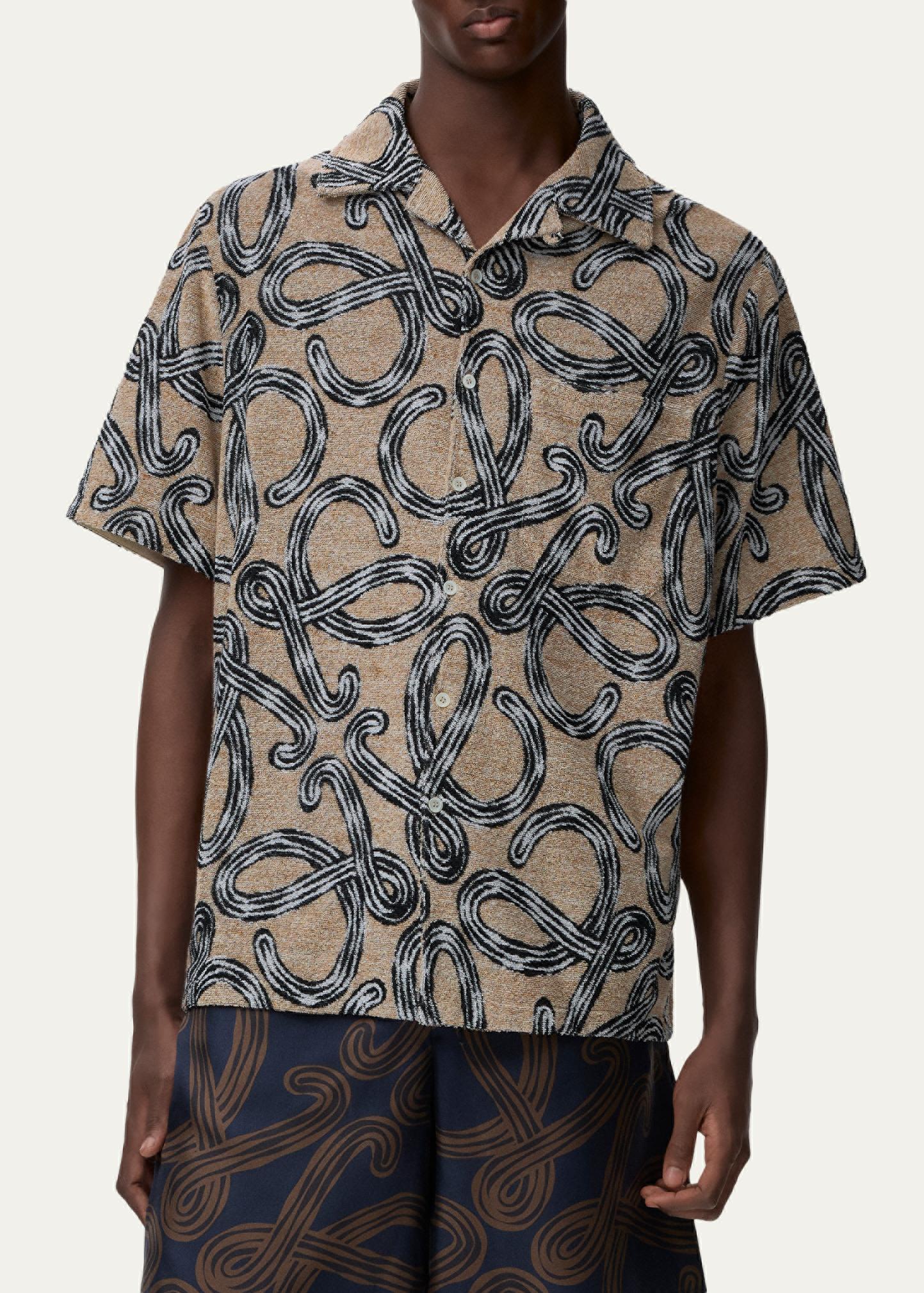 LOEWE x Paula's Ibiza Men's Towel Terry Jacquard L-Script Short