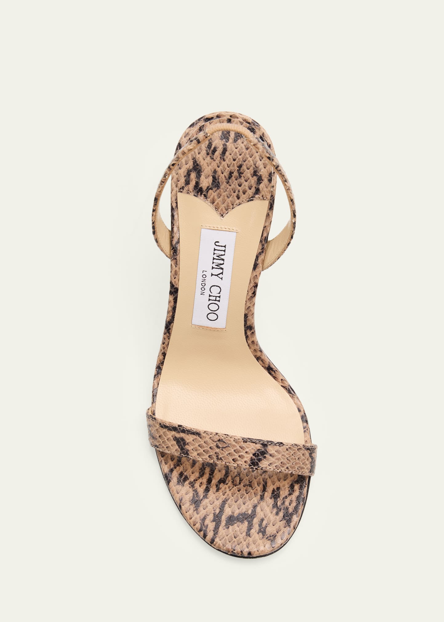 Jimmy Choo 85mm Jenn Snake-Embossed Leather Sandals - Bergdorf Goodman