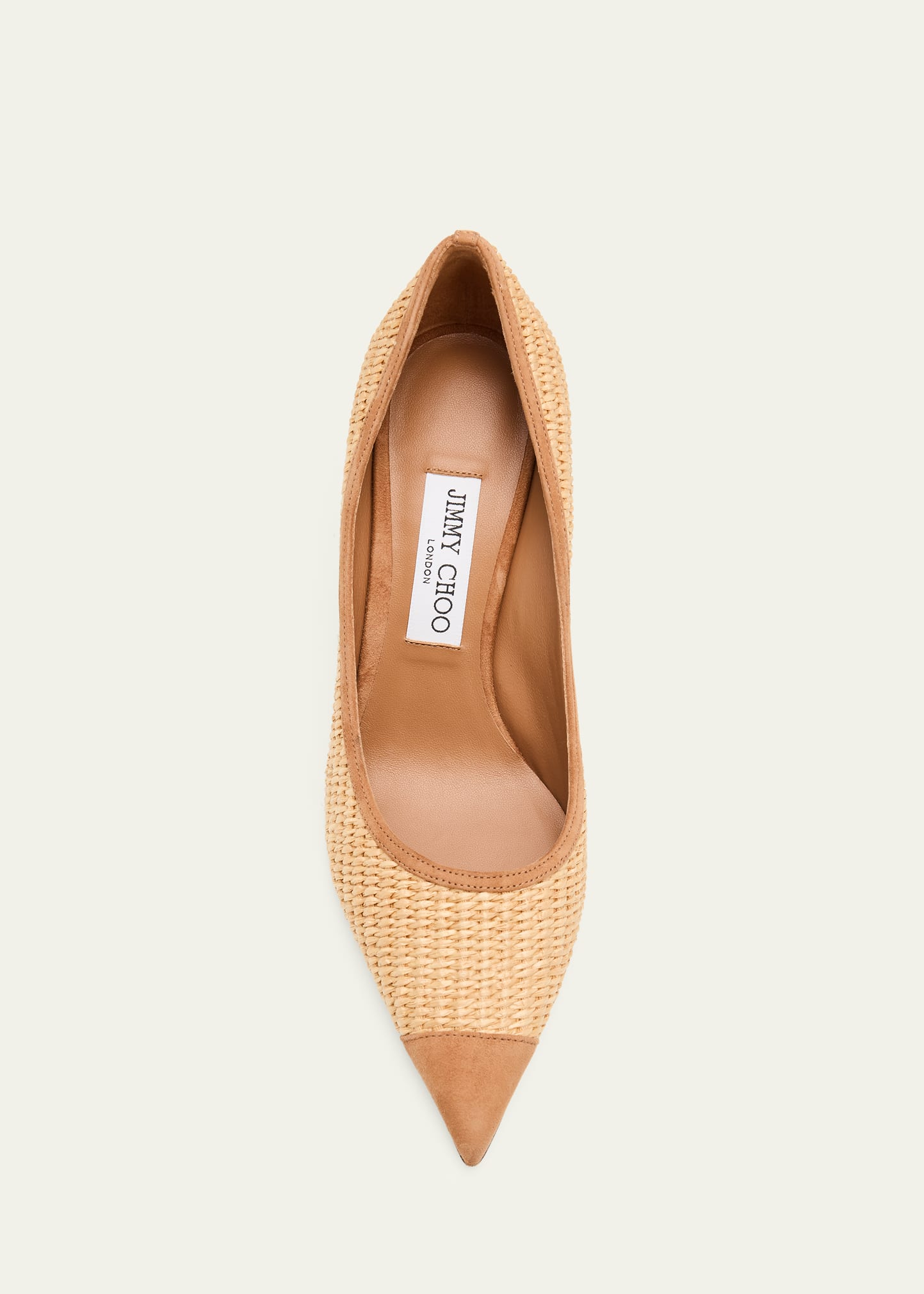 Jimmy Choo 85mm Love Raffia and Suede Pumps - Bergdorf Goodman