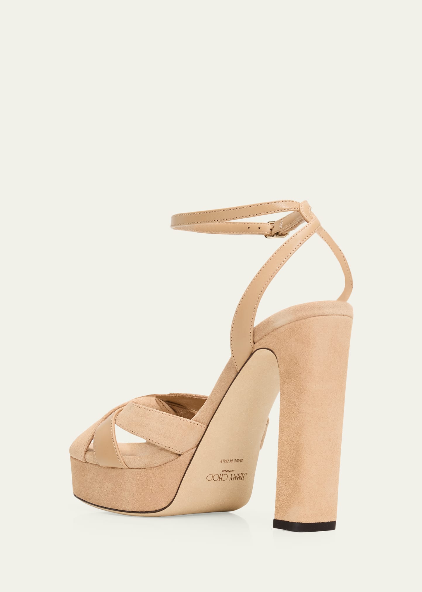 Jimmy Choo 120mm Kove Mixed Leather Platform Sandals - Bergdorf