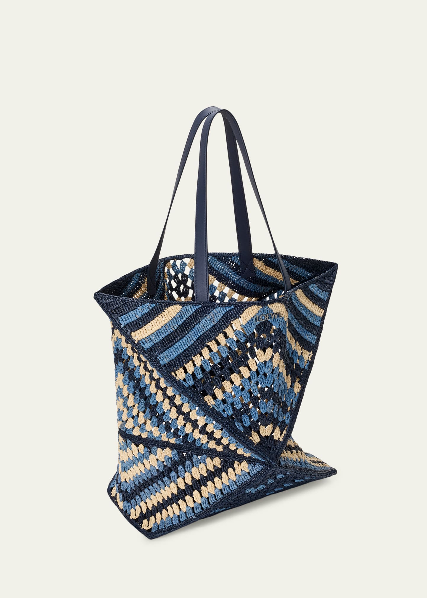 Loewe x Paula's Ibiza Men's Puzzle Fold XL Raffia Tote Bag