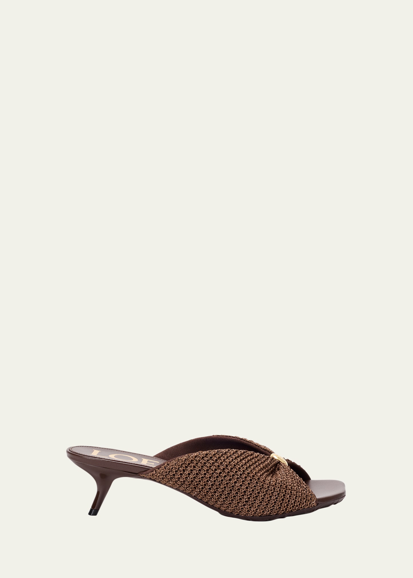 Loewe x Paula's Ibiza 45mm Pebble Woven Slide Sandals - Bergdorf