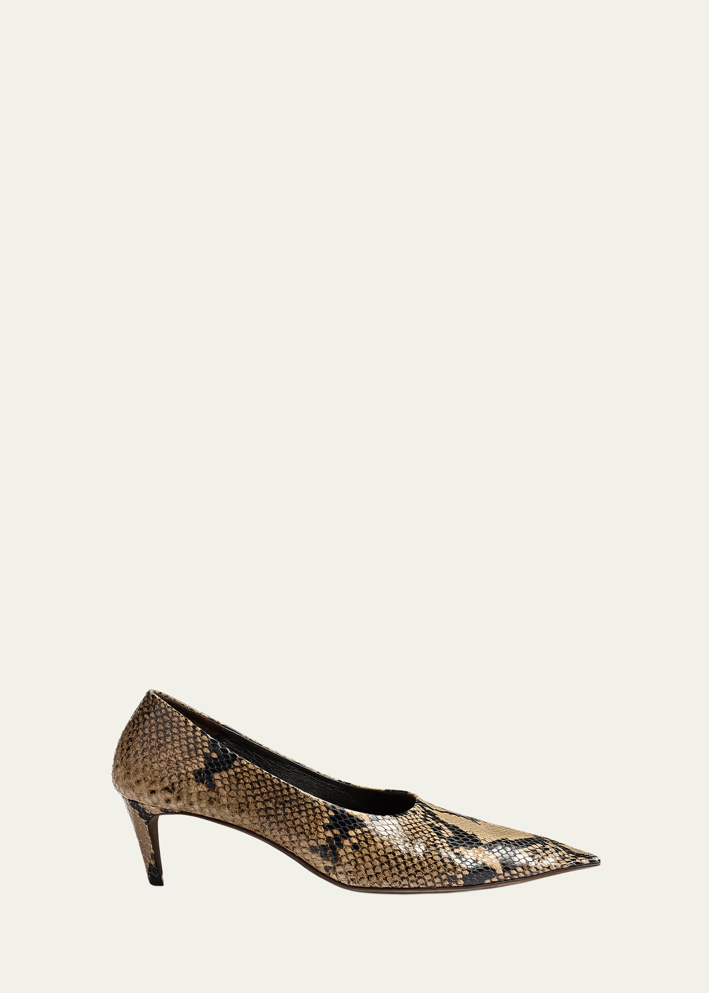 Khaite 50mm Marlene Snake-Embossed Leather Pumps - Bergdorf Goodman