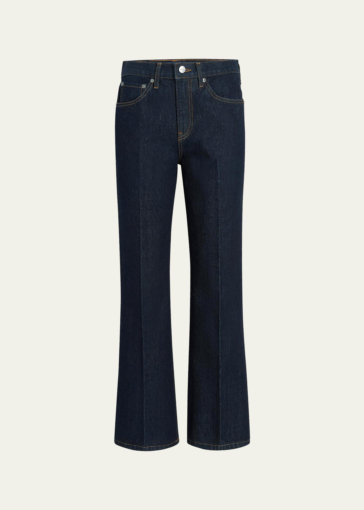 Khaite Clara Mid-Rise Kickflare Ankle Jeans - Bergdorf Goodman