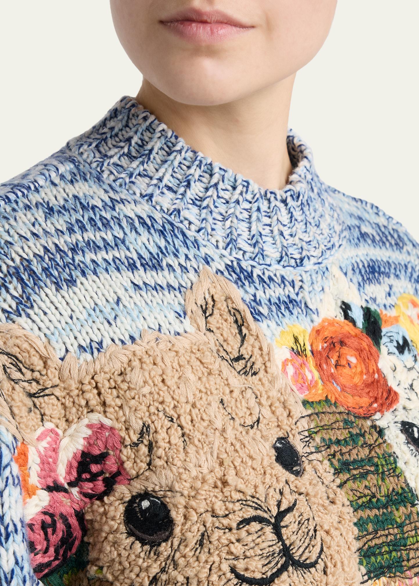 Stella McCartney Alpaca Jacquard Crewneck Sweater - Bergdorf Goodman