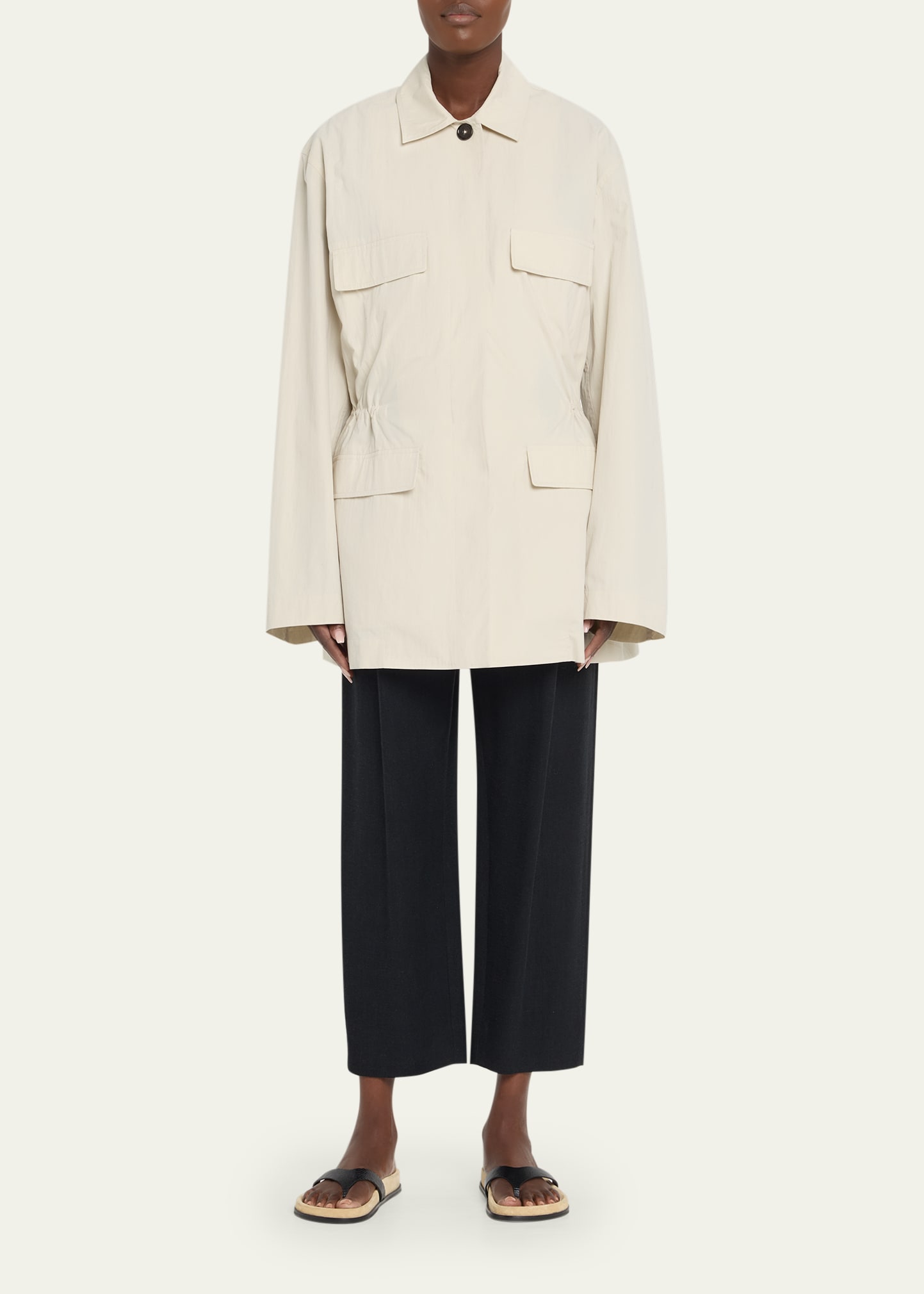 Toteme Collared Drawstring Jacket - Bergdorf Goodman