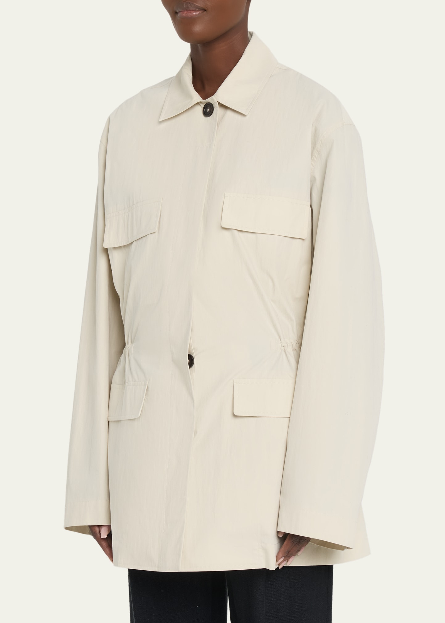 Toteme Collared Drawstring Jacket - Bergdorf Goodman