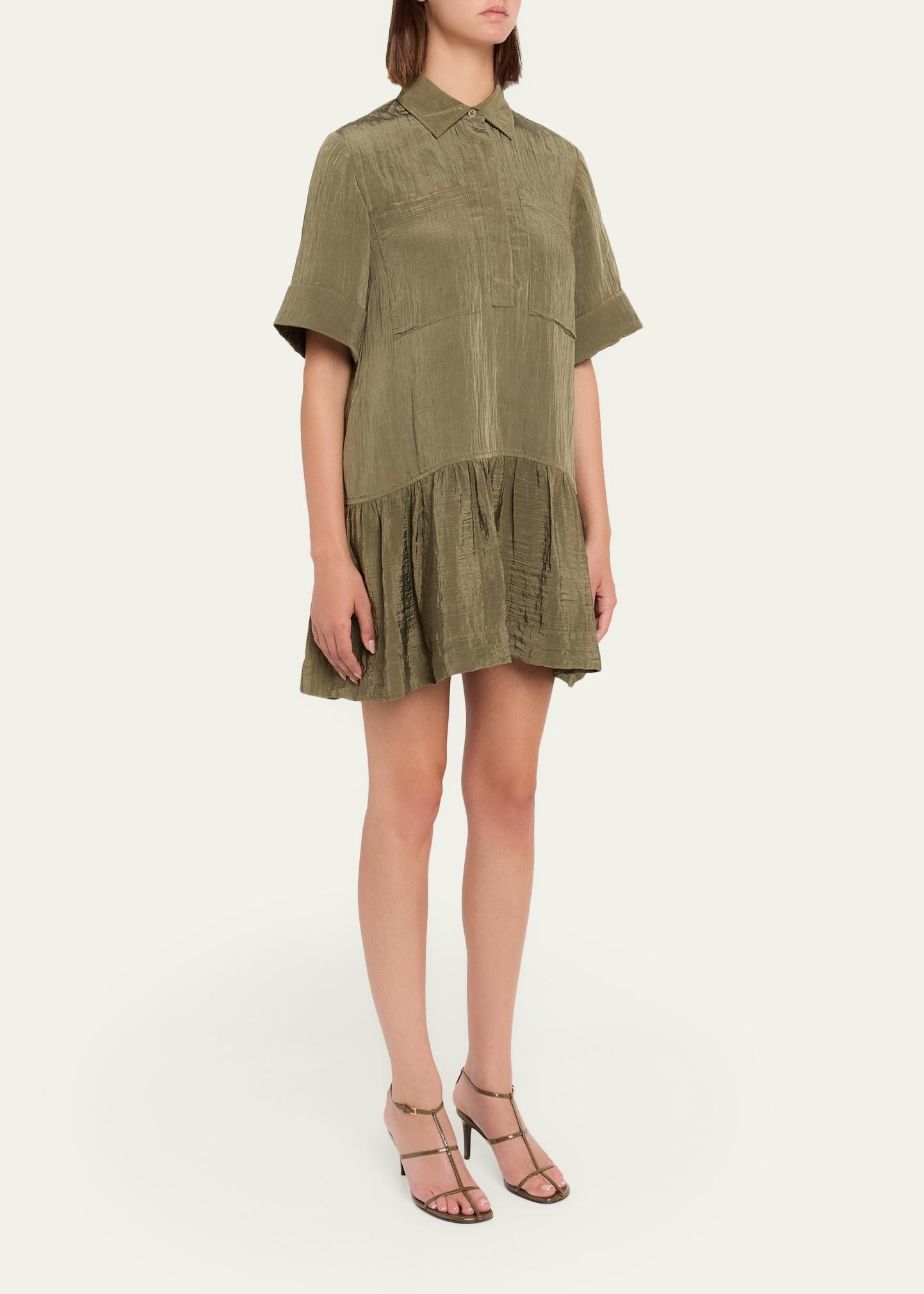 SIMKHAI Cris Short-Sleeve Shirtdress - Bergdorf Goodman