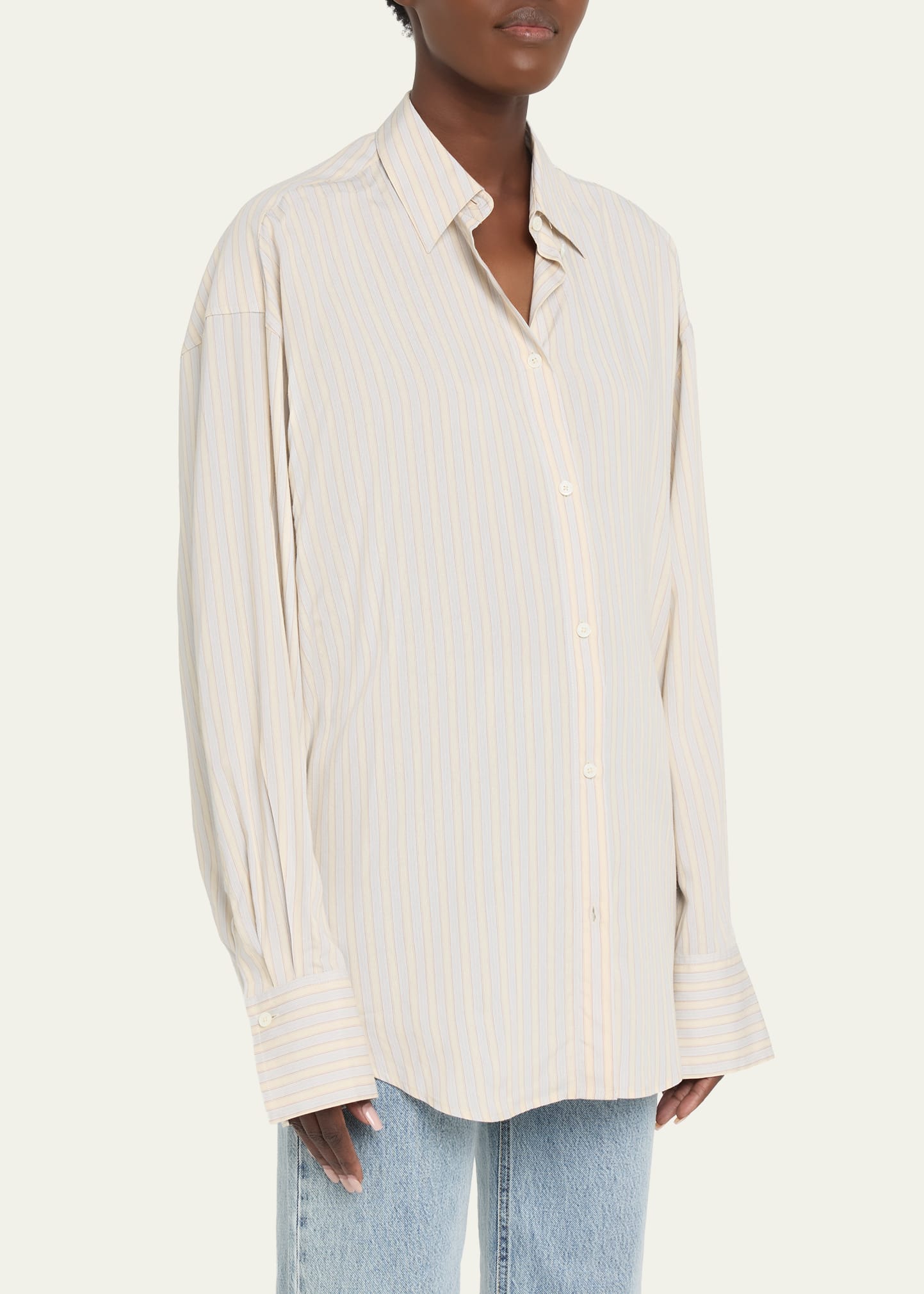 Toteme Striped Oversized Button-Down Shirt - Bergdorf Goodman