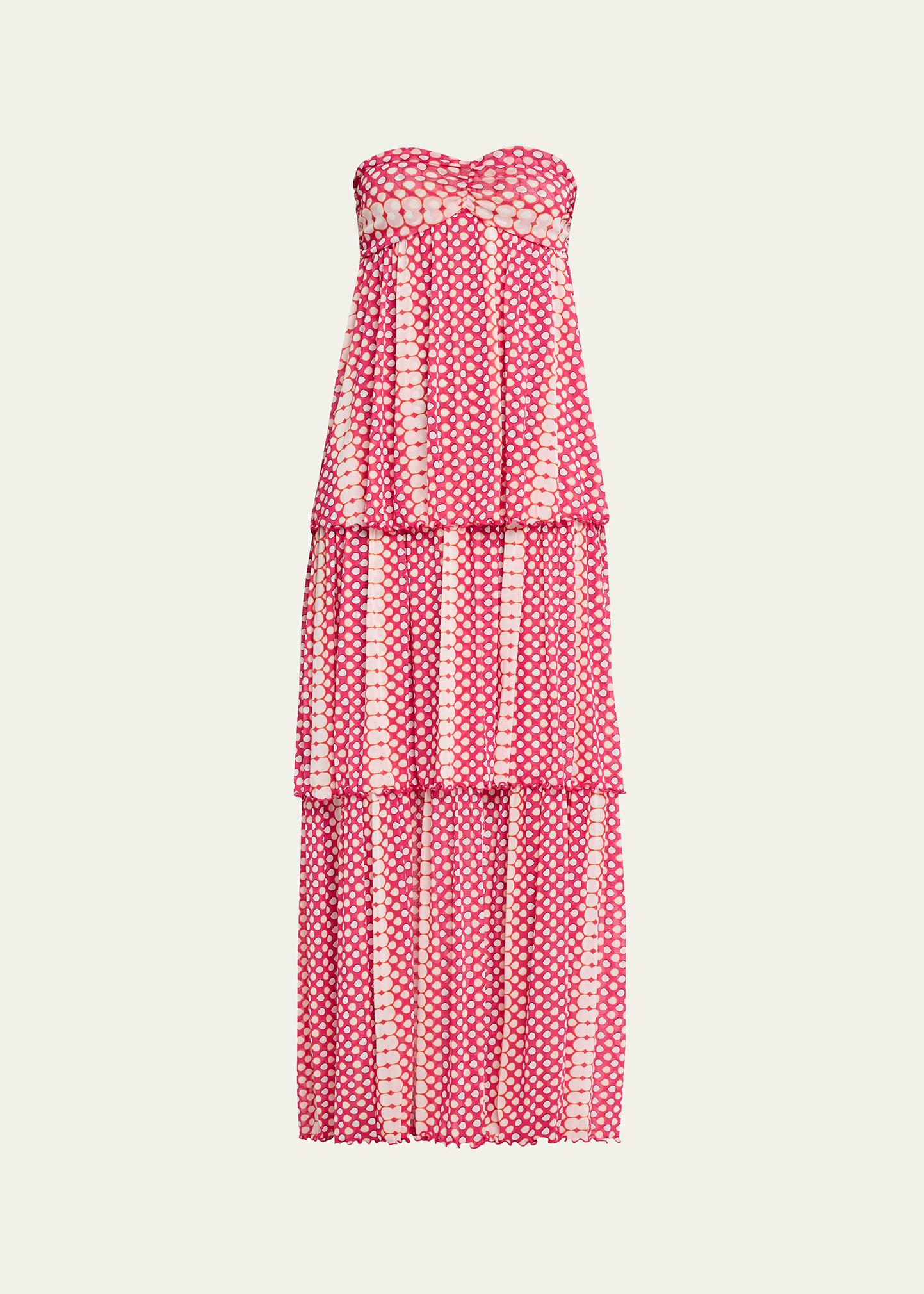 Diane von Furstenberg Joanne Tiered Polka Dot Maxi Dress