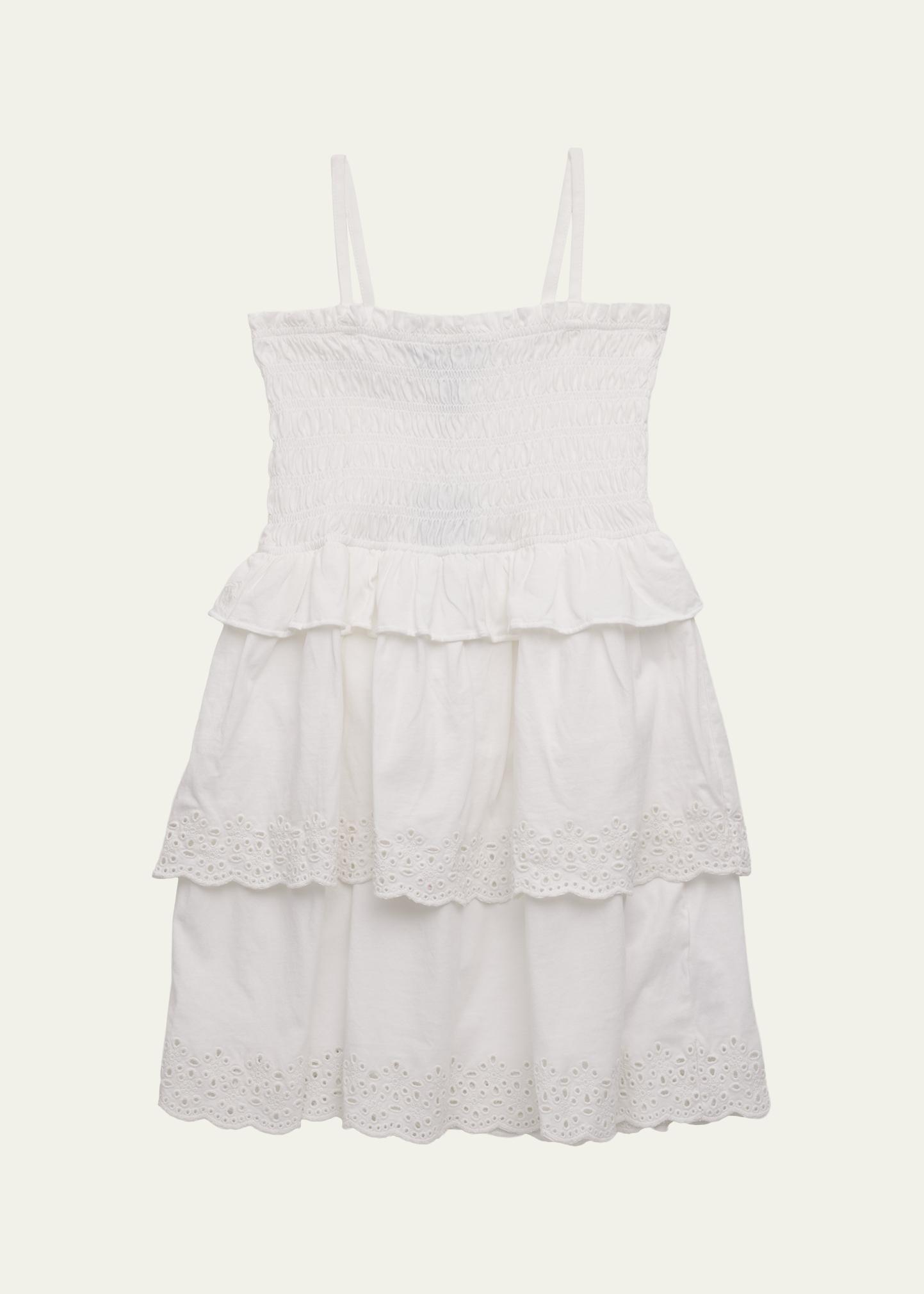 Ralph Lauren Little Girl's & Girl's Tiered Smocked Cotton Jersey Dress