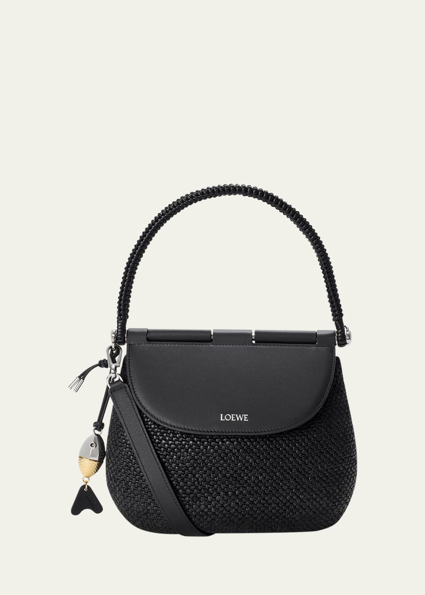 Loewe x Paula's Ibiza Medium Pescador Handbag in Raffia and