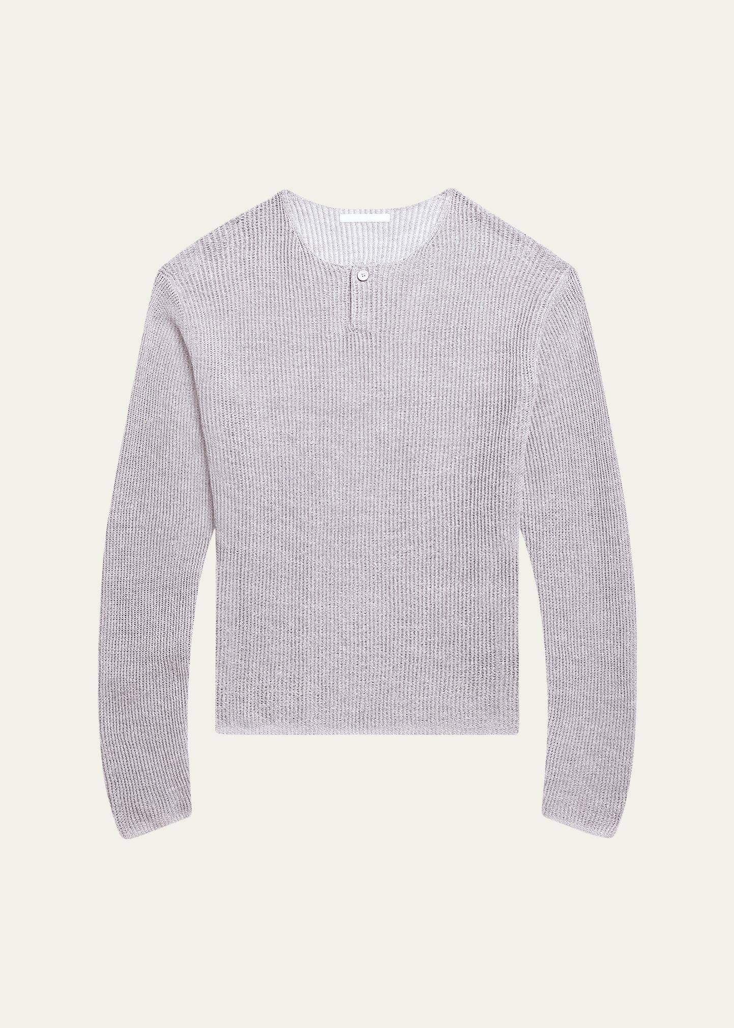 Helmut Lang Men's Waffle-Knit Henley T-Shirt - Bergdorf Goodman