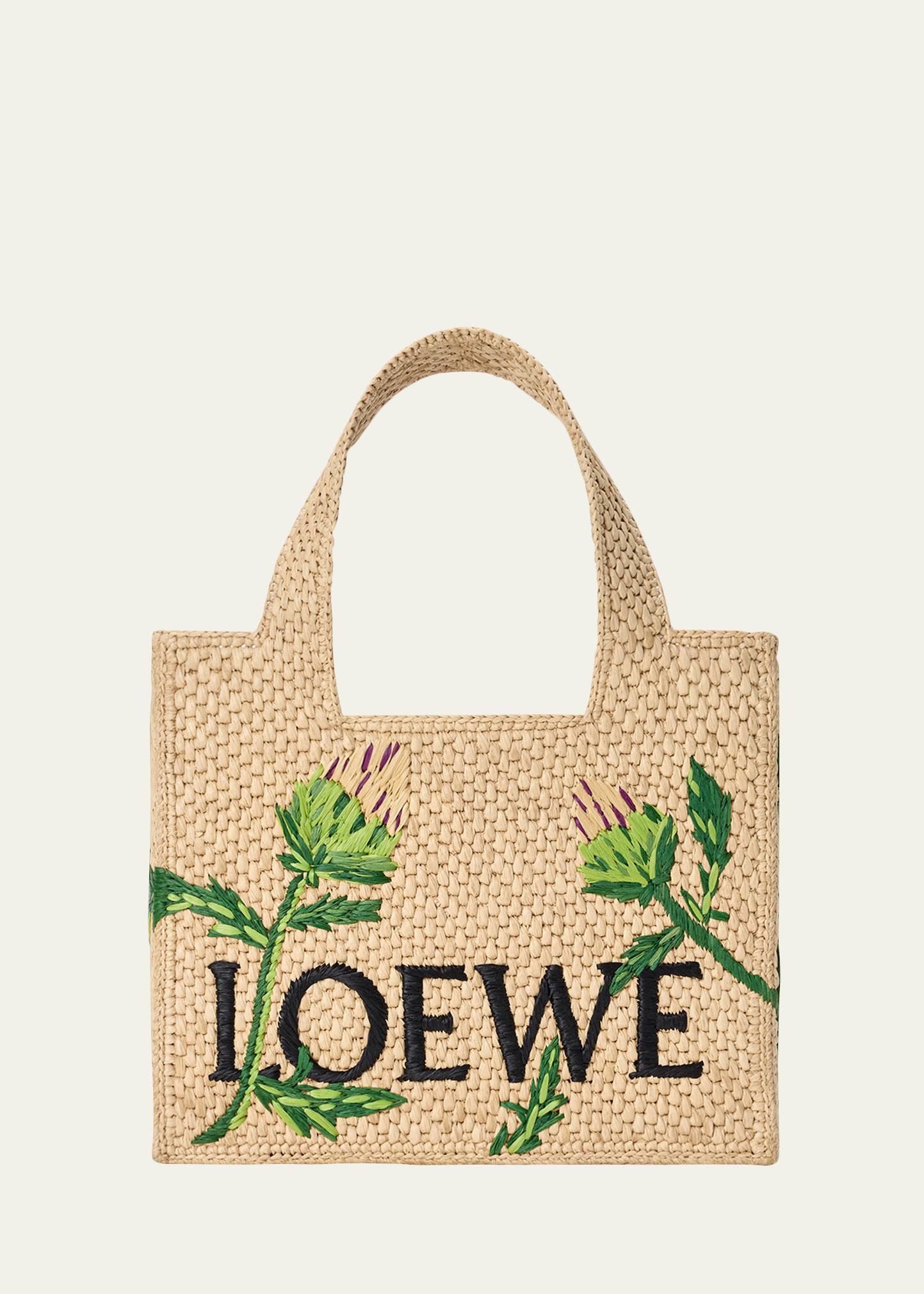 LOEWE x Paula's Ibiza Embroidered Raffia Tote Bag - Bergdorf Goodman