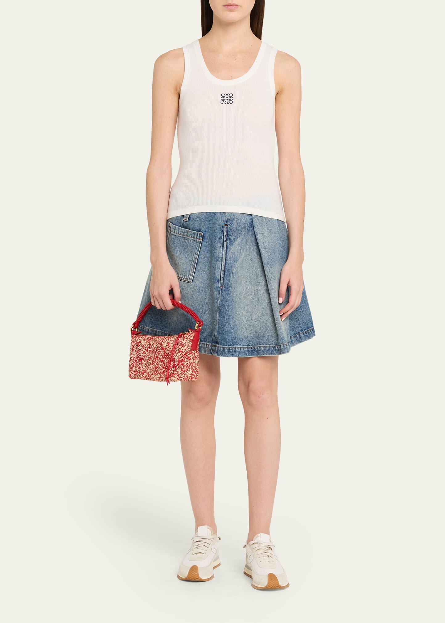 Loewe Cala Melange Raffia Top-Handle Bag - Bergdorf Goodman
