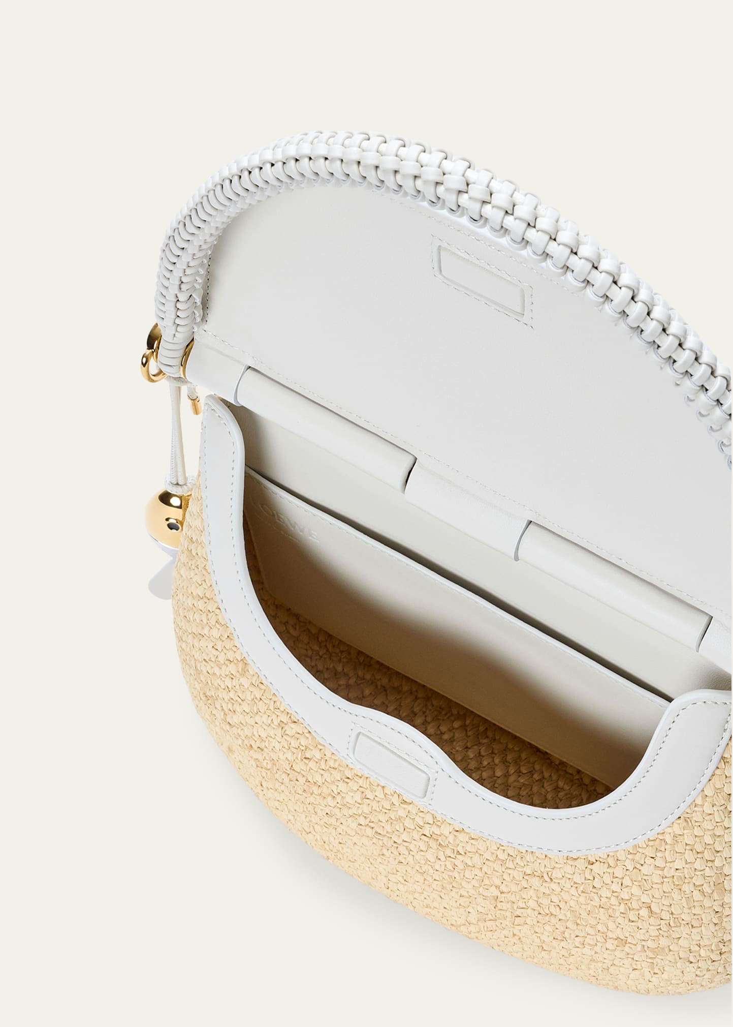 Loewe x Paula's Ibiza Pescador Medium Raffia & Leather Top-Handle