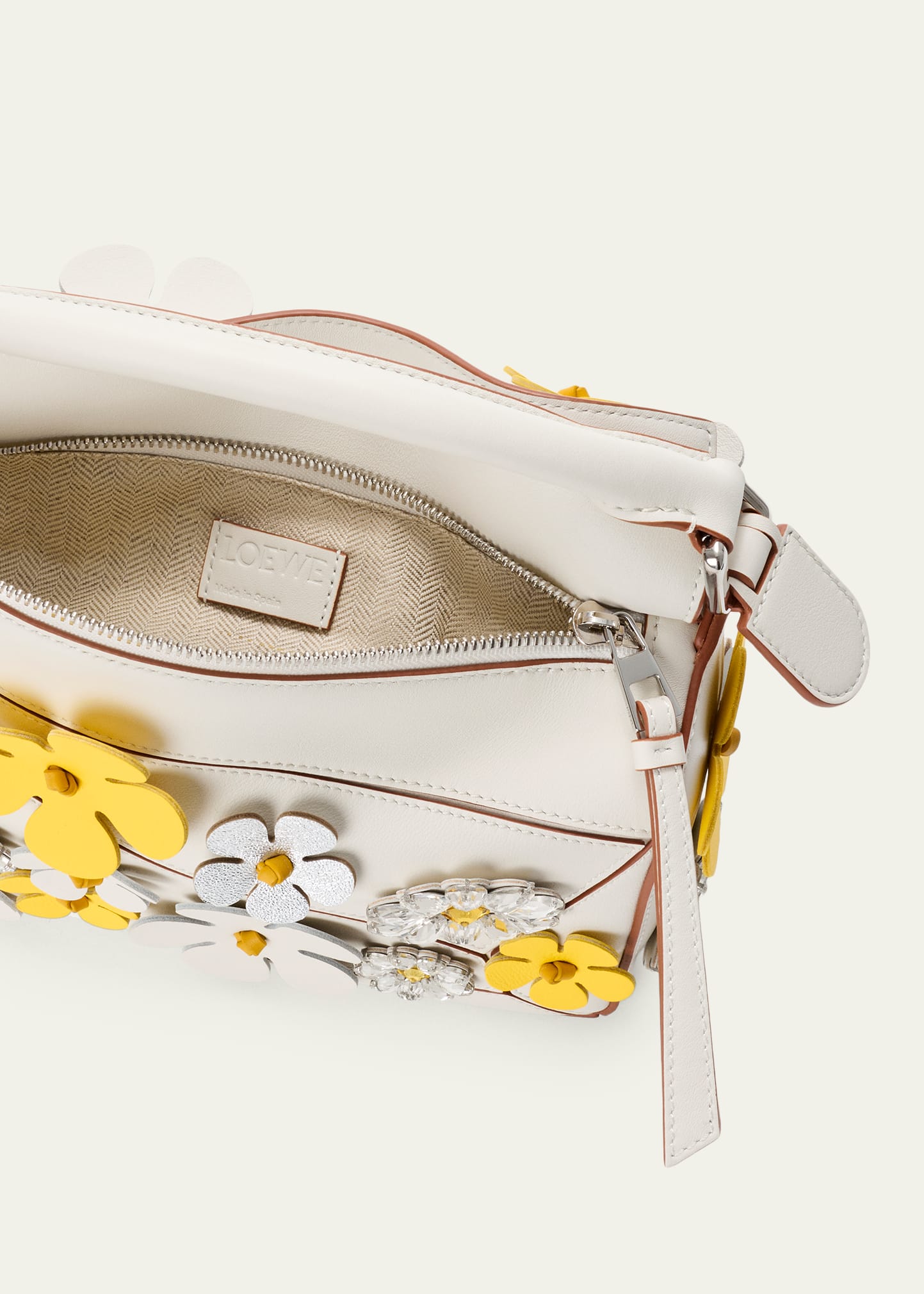 Loewe x Paula's Ibiza Puzzle Daisy Top-Handle Bag in Leather