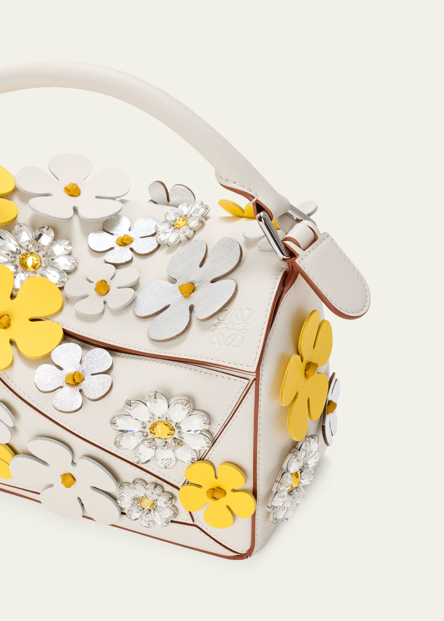 Loewe x Paula's Ibiza Puzzle Daisy Top-Handle Bag in Leather