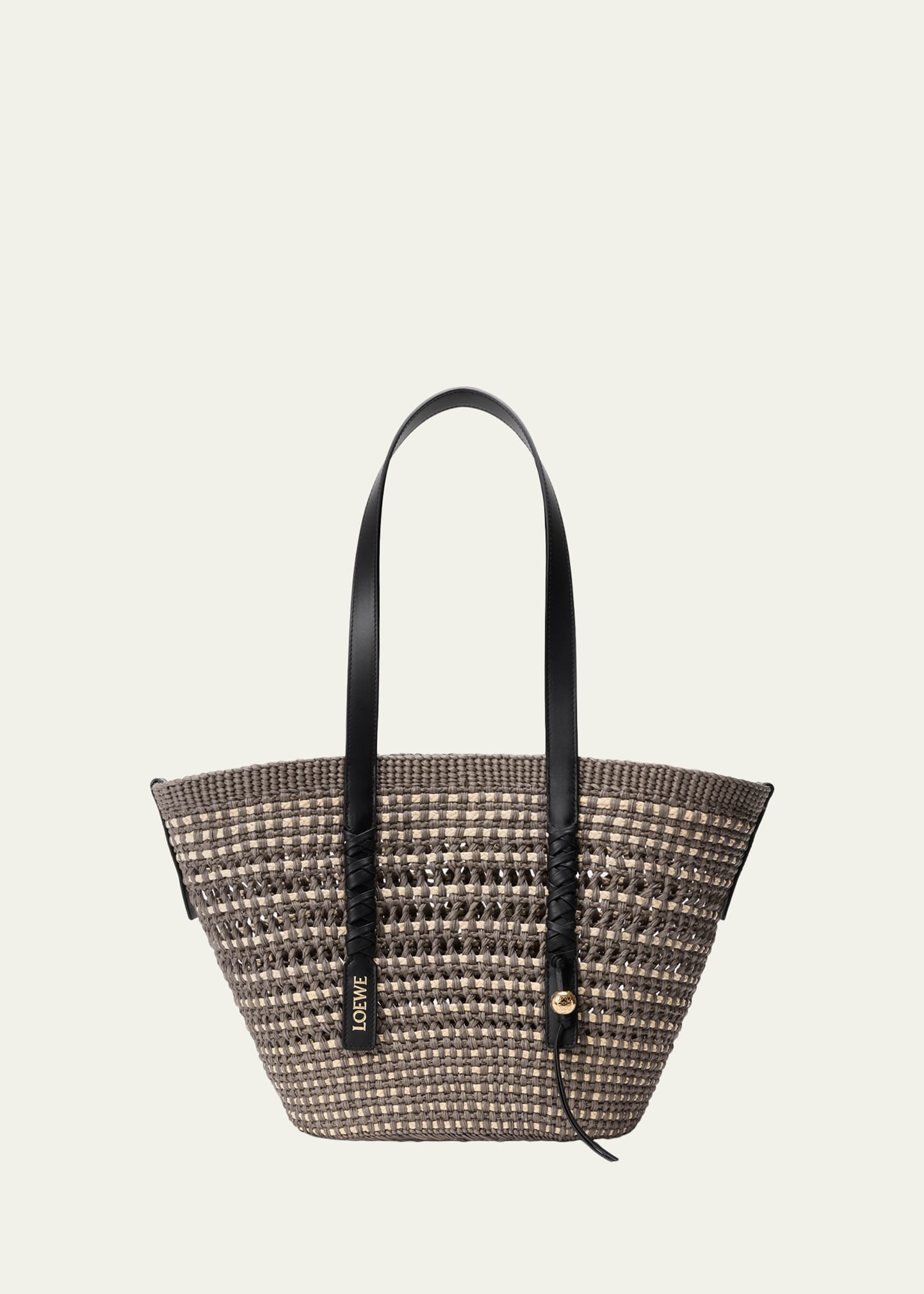 Loewe x Paula's Ibiza Braid Medium Woven Basket Tote Bag