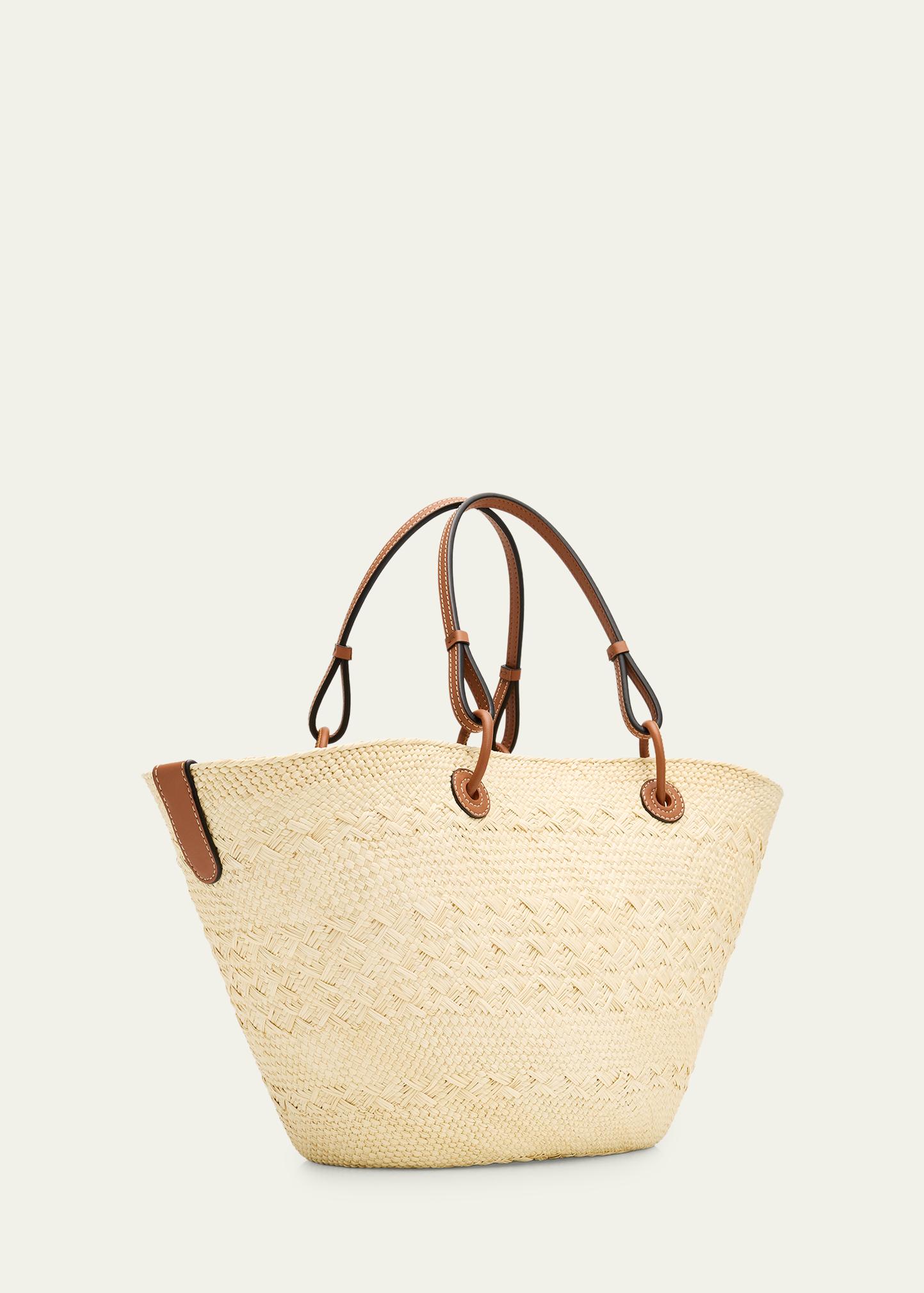 LOEWE Anagram Woven Palm Leaf Basket Tote Bag - Bergdorf Goodman
