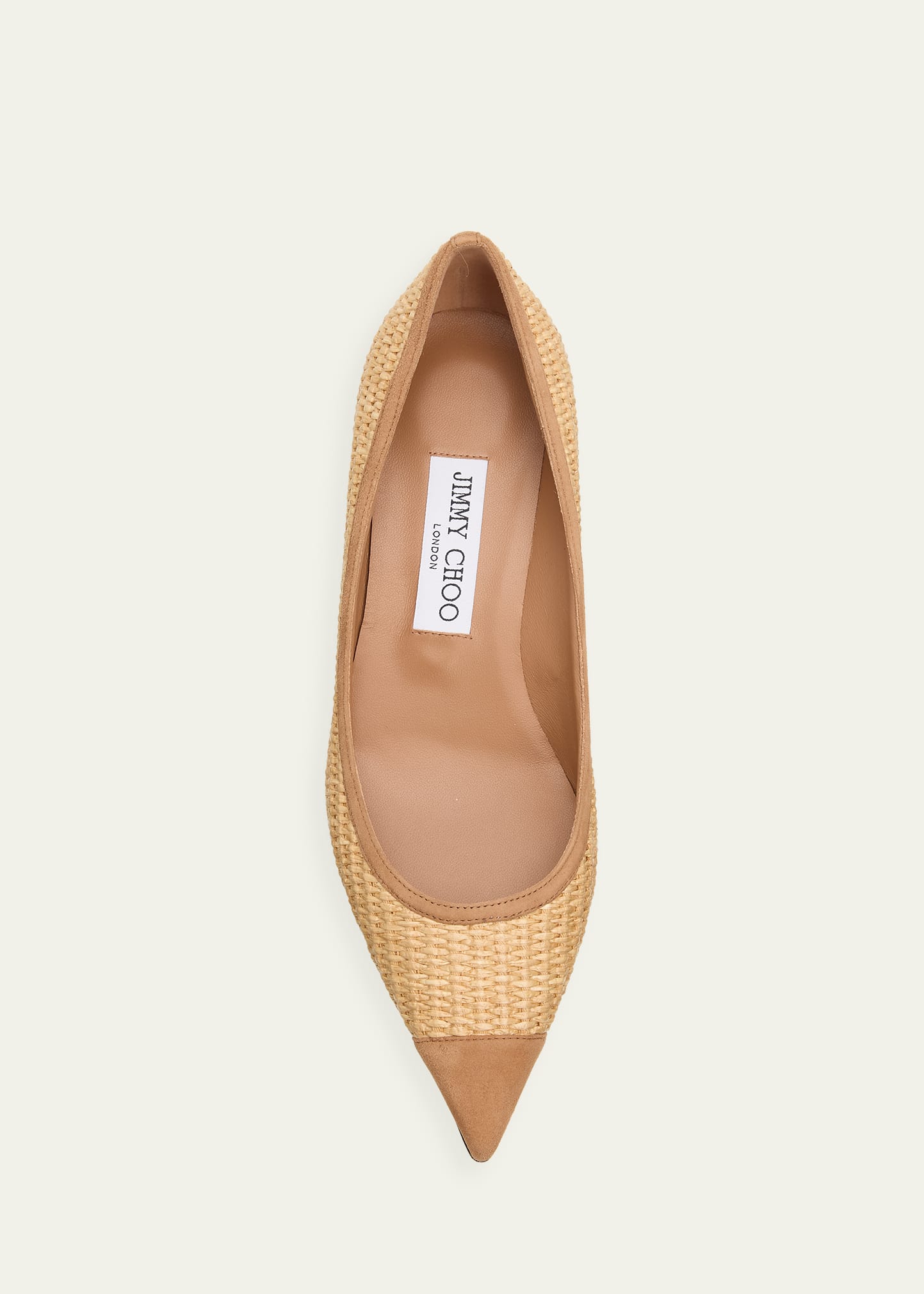 Jimmy Choo 35mm Amelia Raffia and Suede Pointed-Toe Pumps