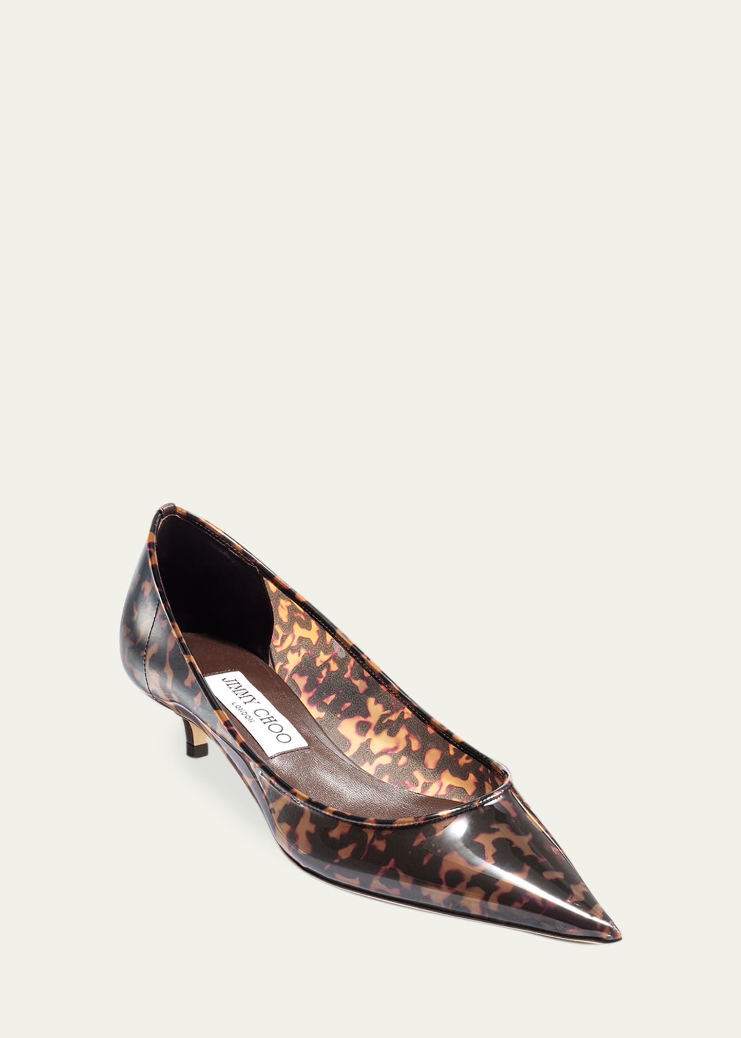 Jimmy Choo 35mm Amelia Tortoiseshell-Printed Leather Pumps
