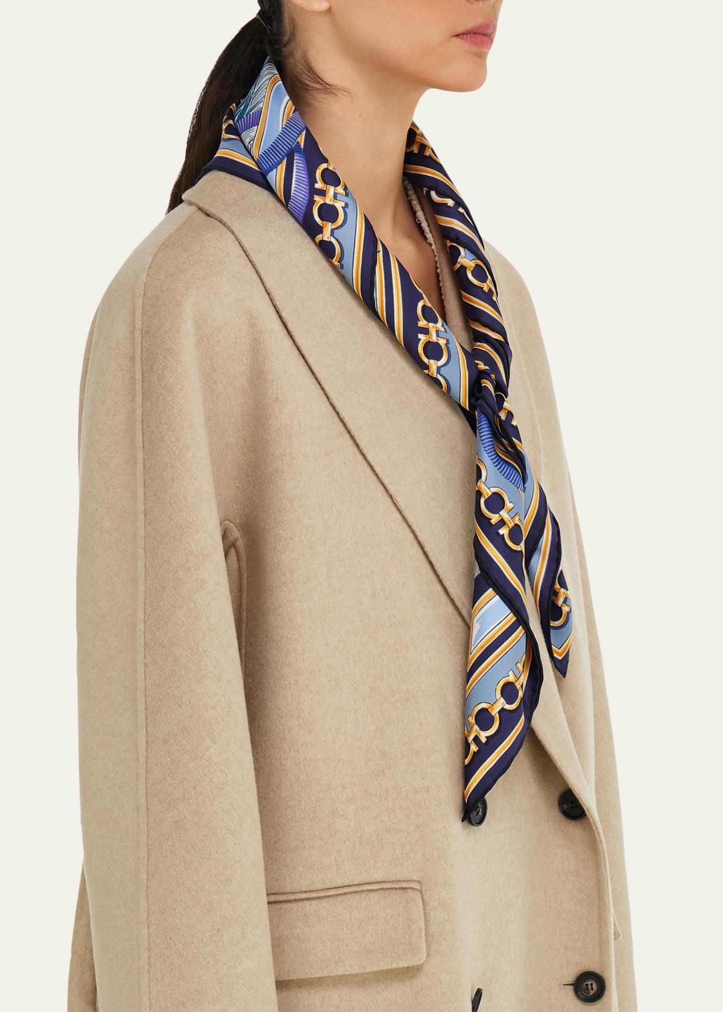 FERRAGAMO Feline-Print Silk Foulard - Bergdorf Goodman