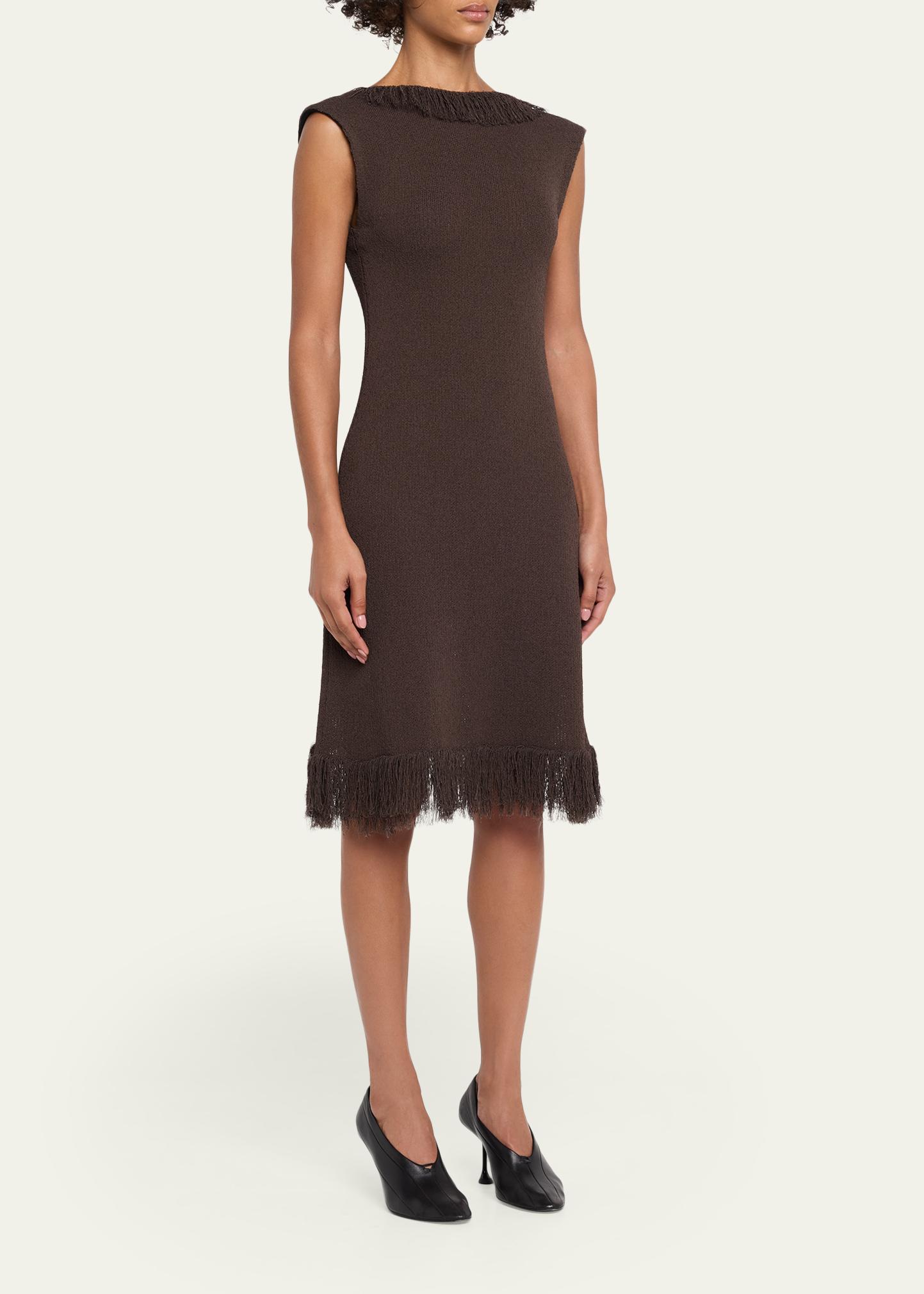 Proenza Schouler Saski Textured Fringe Dress - Bergdorf Goodman