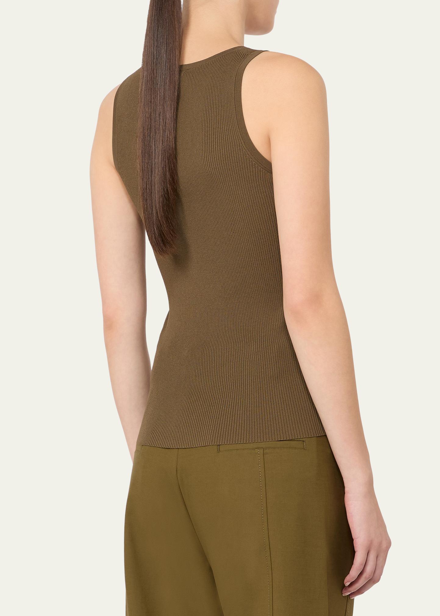 Max Mara Scoop-Neck Ribbed Tank Top - Bergdorf Goodman