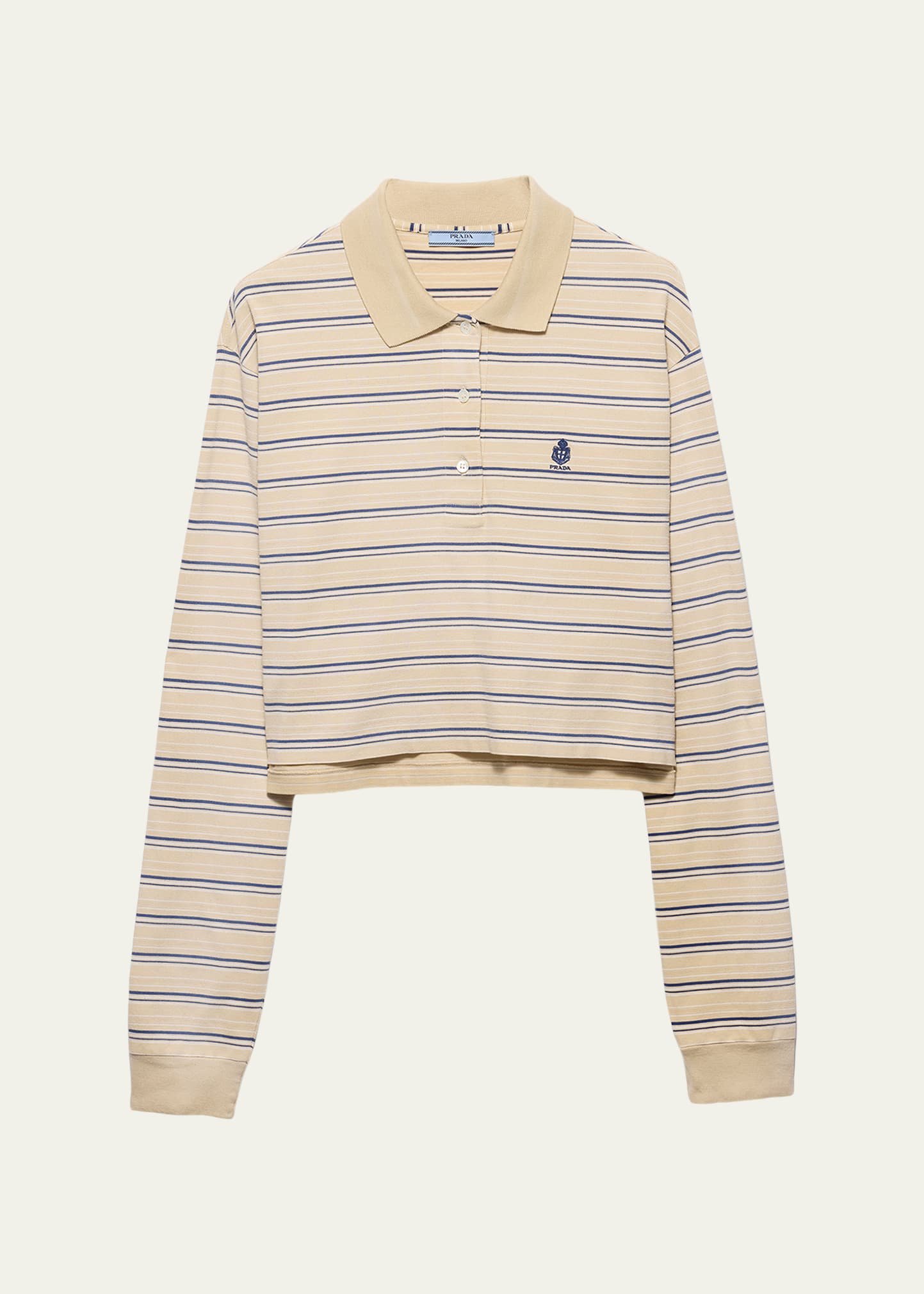Prada Striped Pique Polo Shirt - Bergdorf Goodman