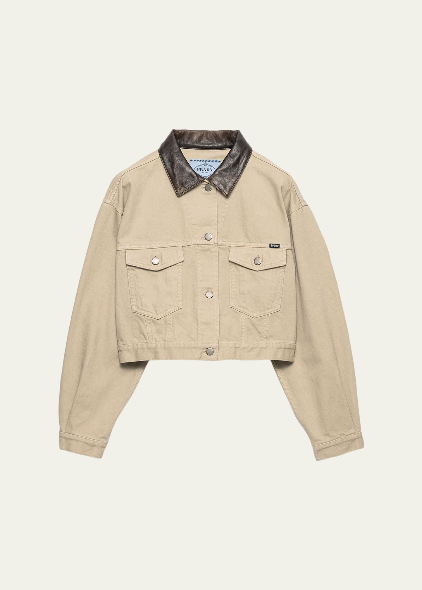 Prada Cropped Old Denim Jacket - Bergdorf Goodman