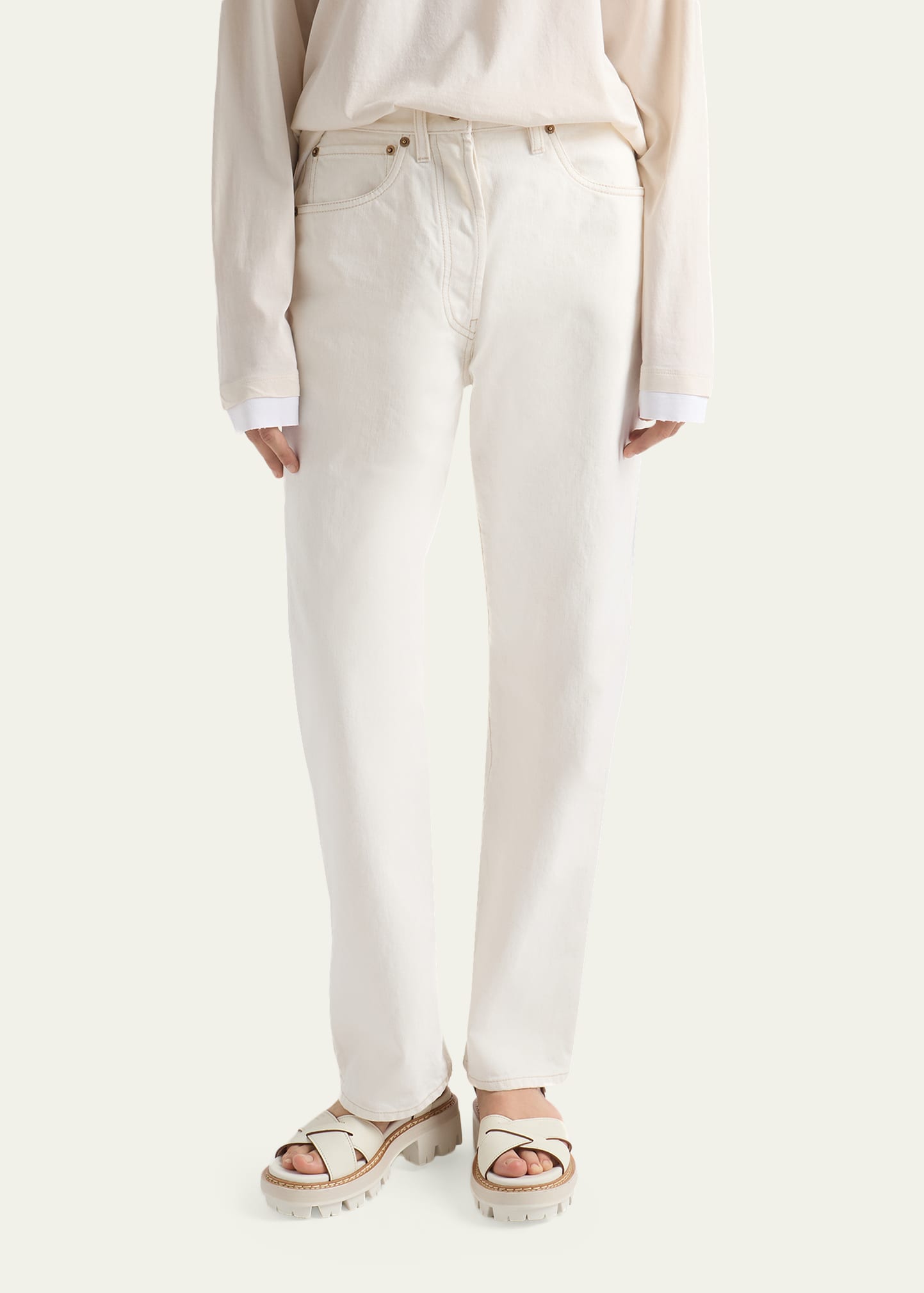 Prada Old Denim Five-Pocket Jeans - Bergdorf Goodman