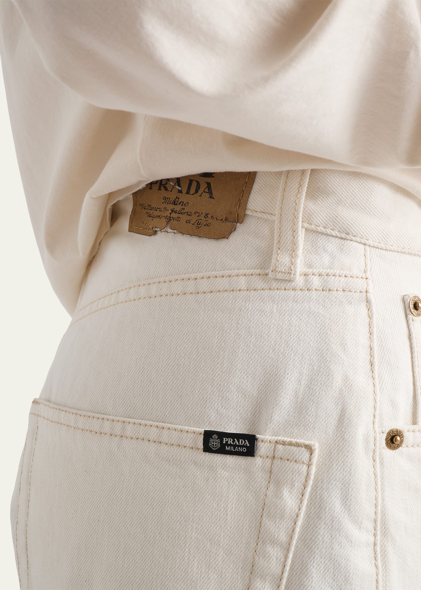Prada Old Denim Five-Pocket Jeans - Bergdorf Goodman