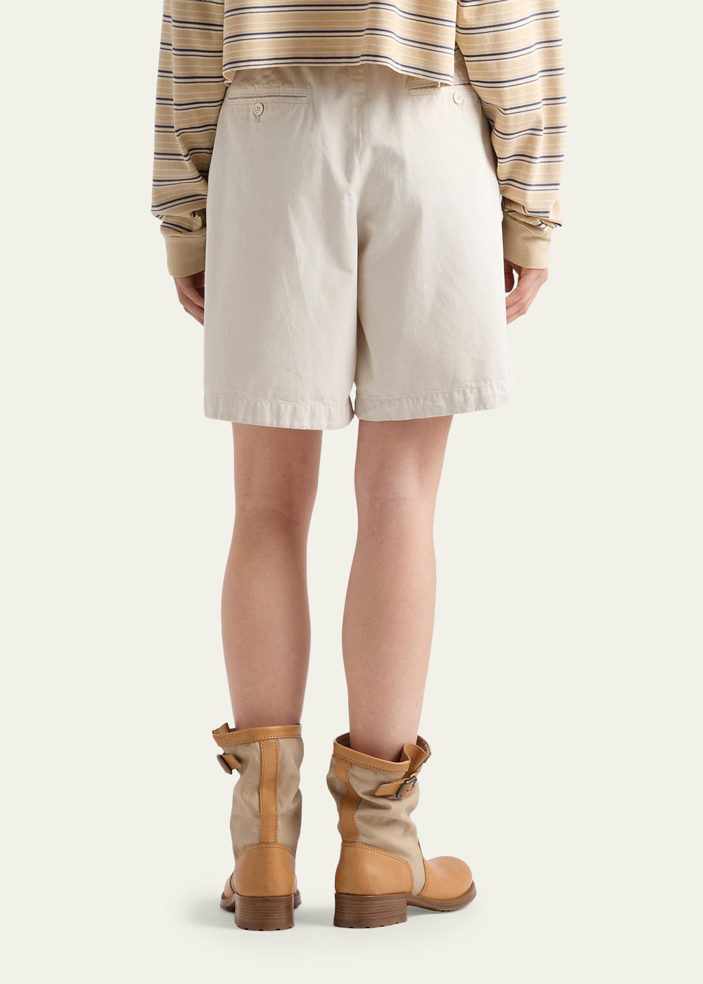 Prada Old Gabardine Cotton Bermuda Shorts - Bergdorf Goodman