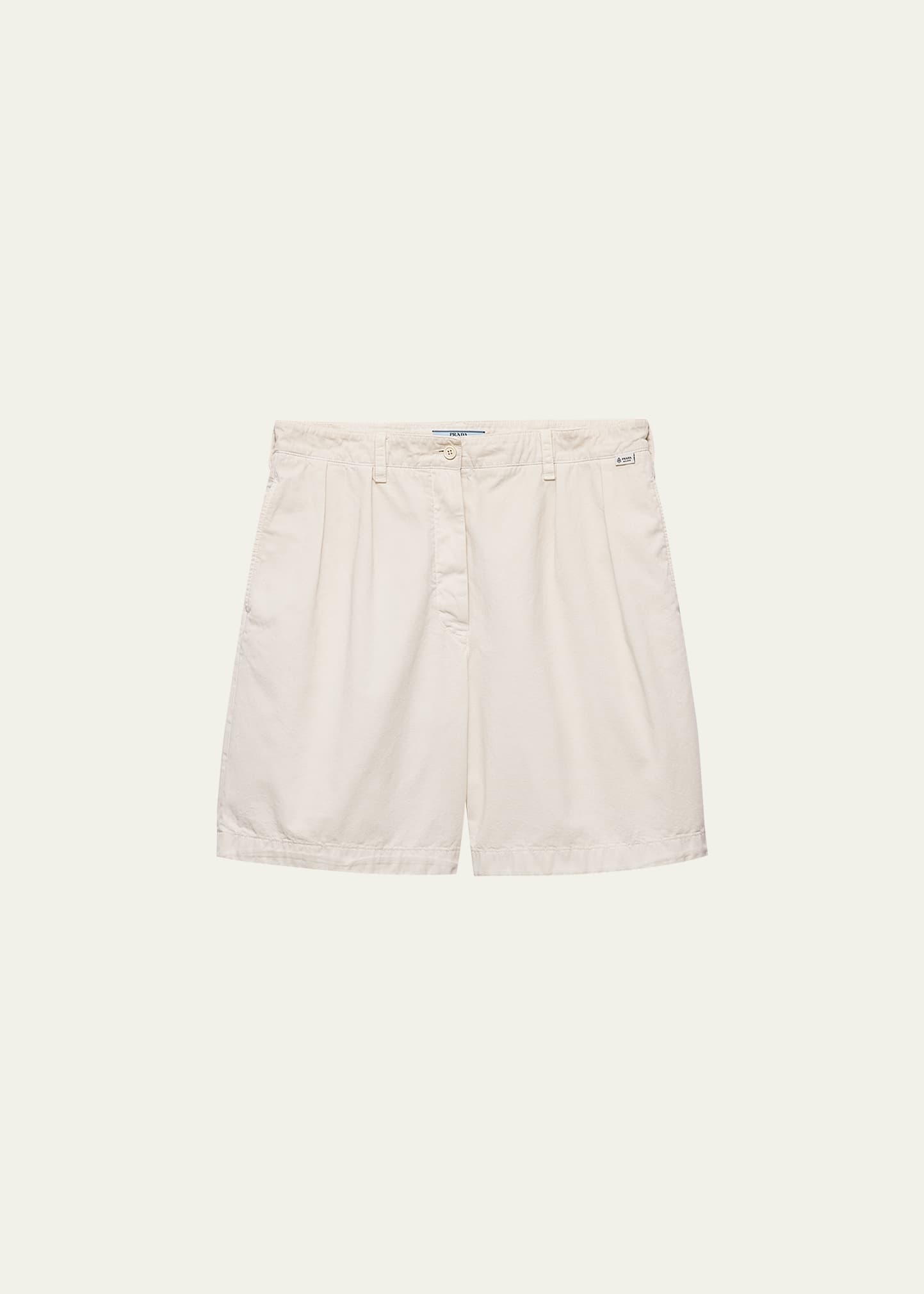 Prada Old Gabardine Cotton Bermuda Shorts - Bergdorf Goodman