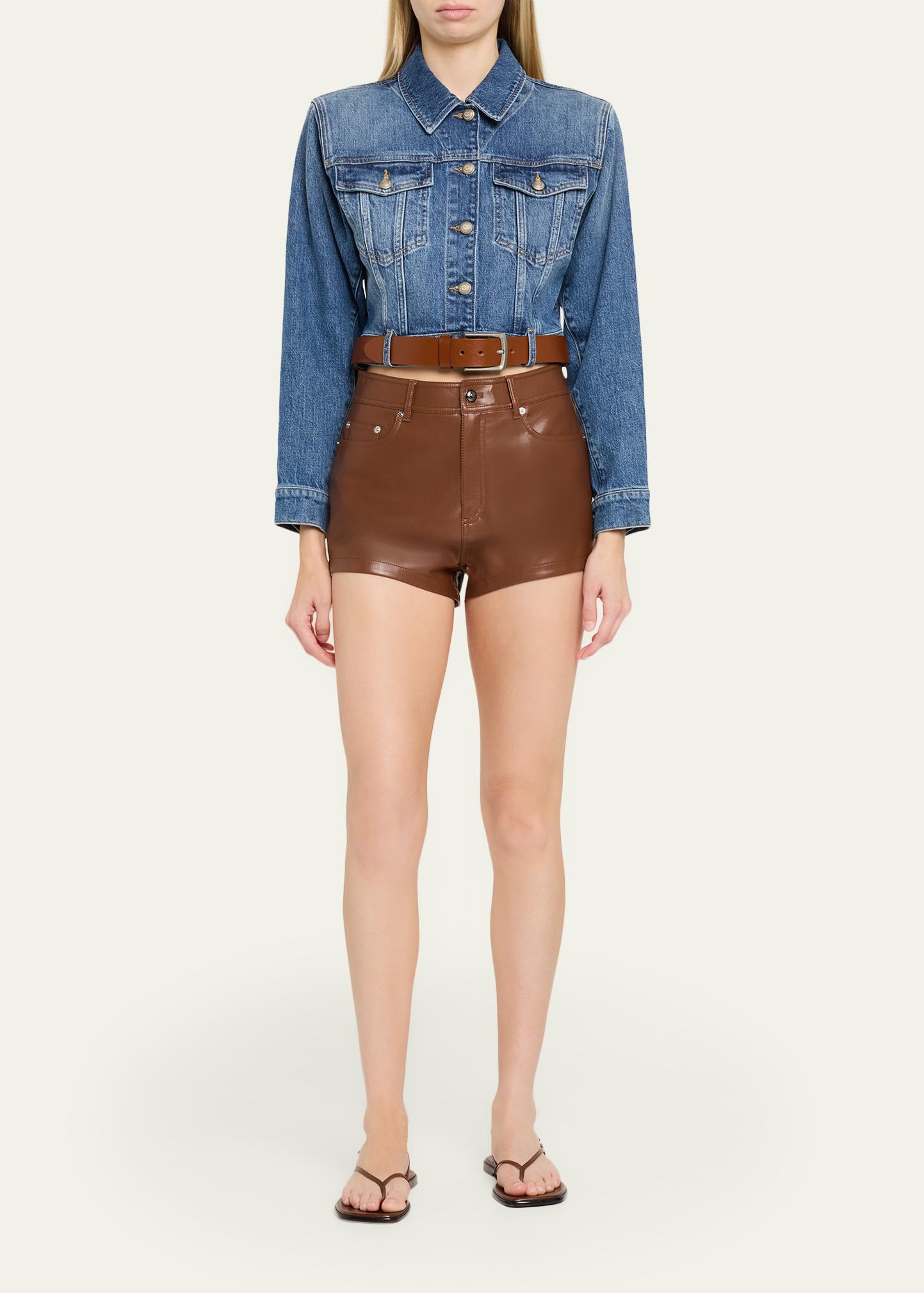 Cinq à Sept Dani Vegan Leather Shorts - Bergdorf Goodman