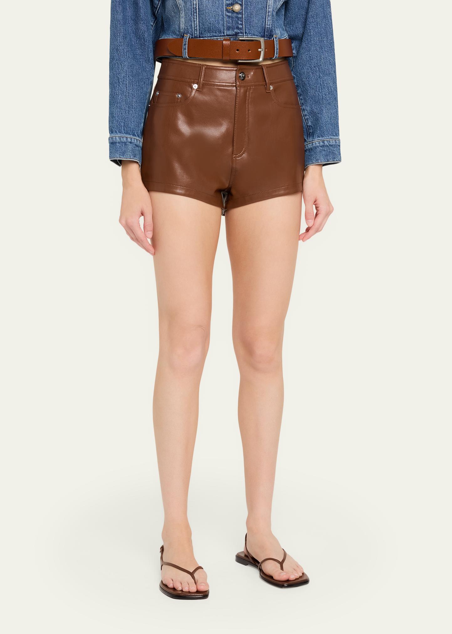 Cinq à Sept Dani Vegan Leather Shorts - Bergdorf Goodman