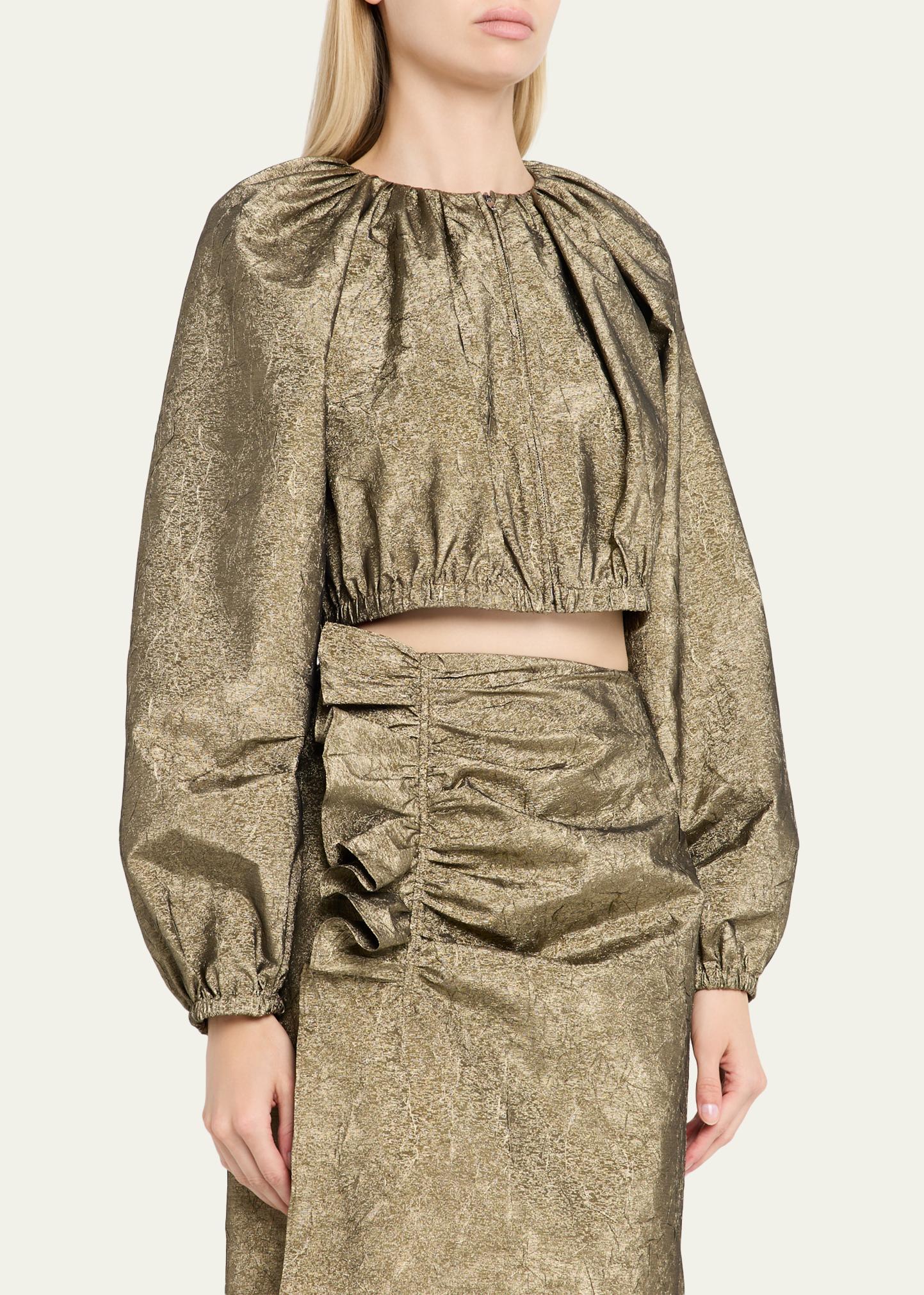 Ulla Johnson Orielle Metallic Taffeta Bomber Jacket - Bergdorf Goodman