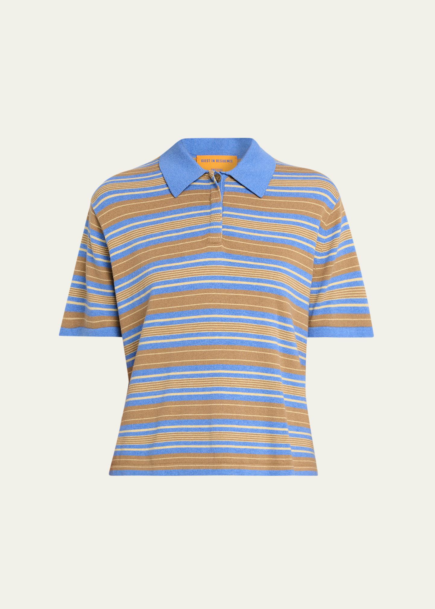 ポロシャツ Bergdorf Goodman Kith Striped rugbyshirt Guest in Residence Striped Short-Sleeve Rugby Polo - Bergdorf Goodman
