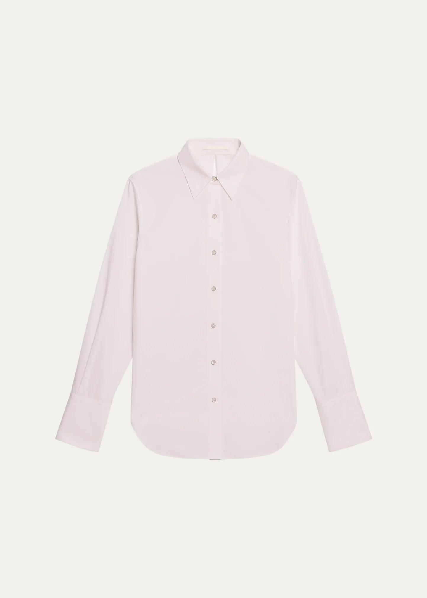 Helmut Lang Tie-Back Button-Front Cotton Shirt - Bergdorf Goodman