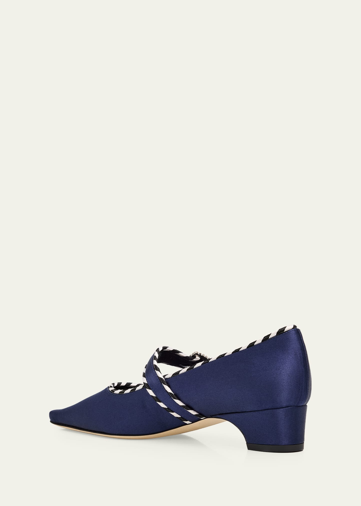 Manolo Blahnik 30mm Zaera Satin Mary Jane Pumps - Bergdorf Goodman