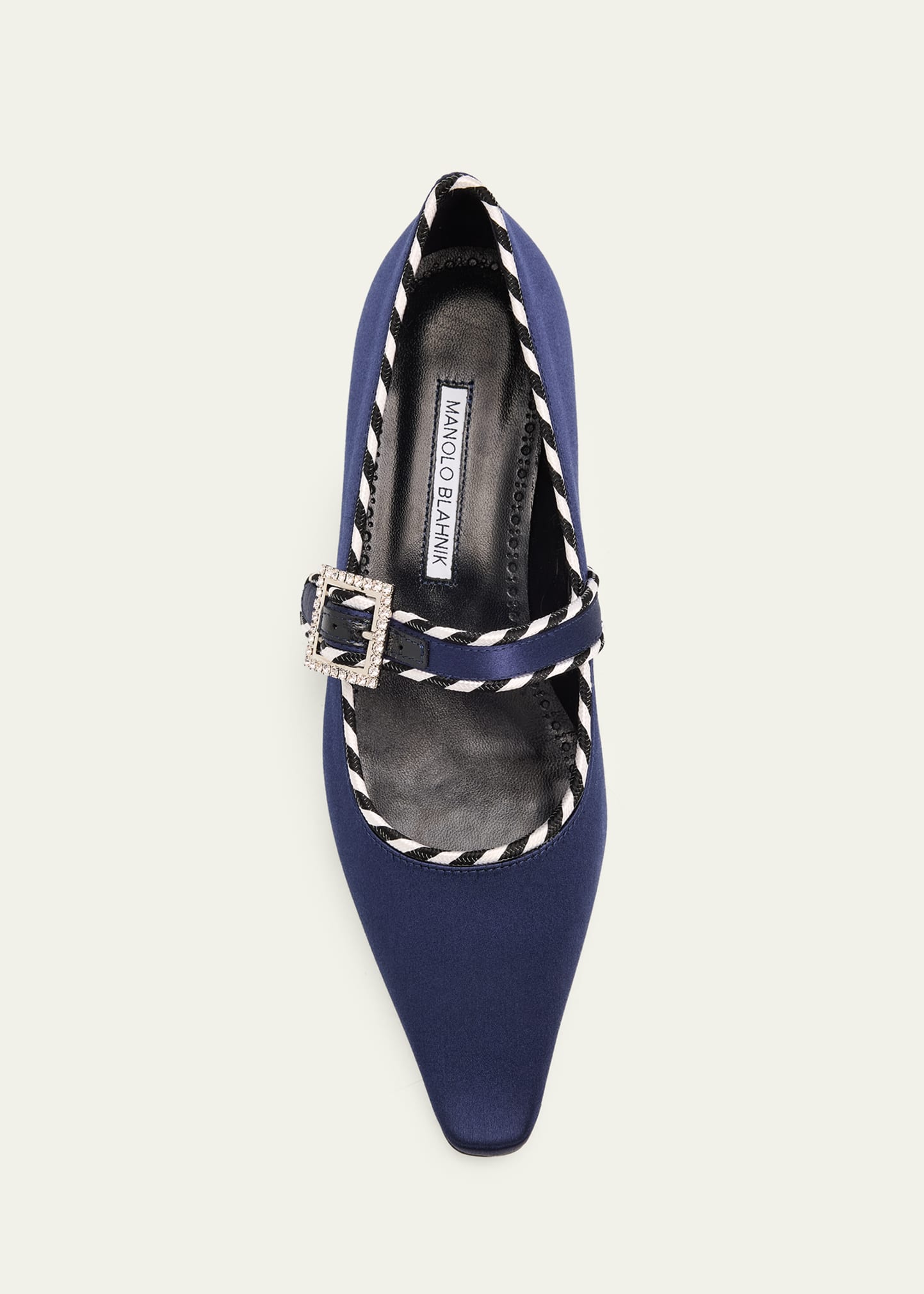 Manolo Blahnik 30mm Zaera Satin Mary Jane Pumps - Bergdorf Goodman